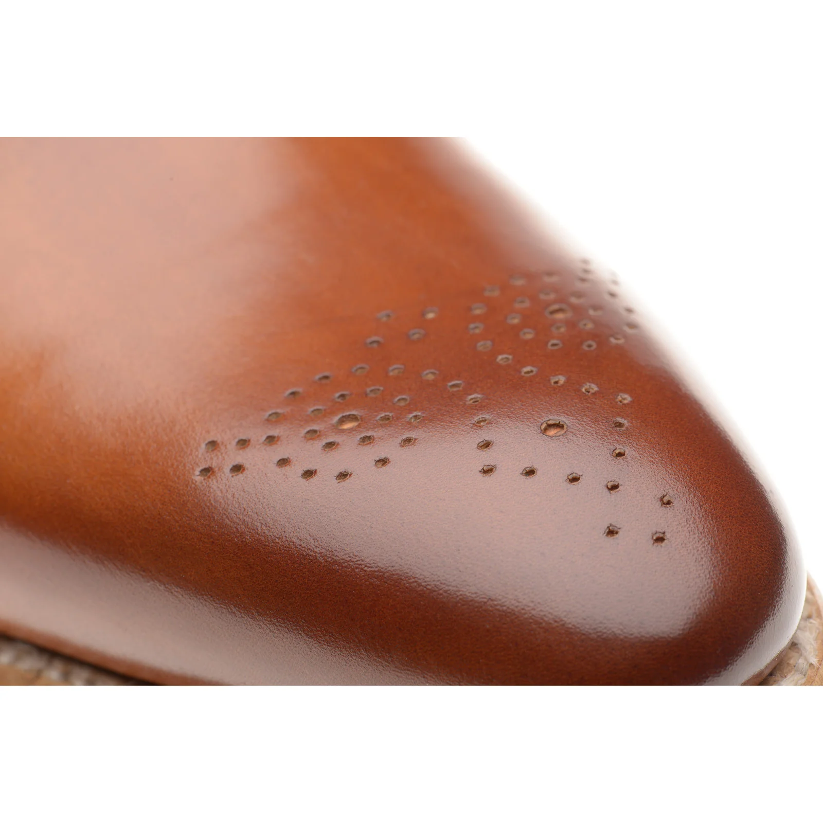 Herring Gershwin mens semi-brogues in tan calf - Image 5