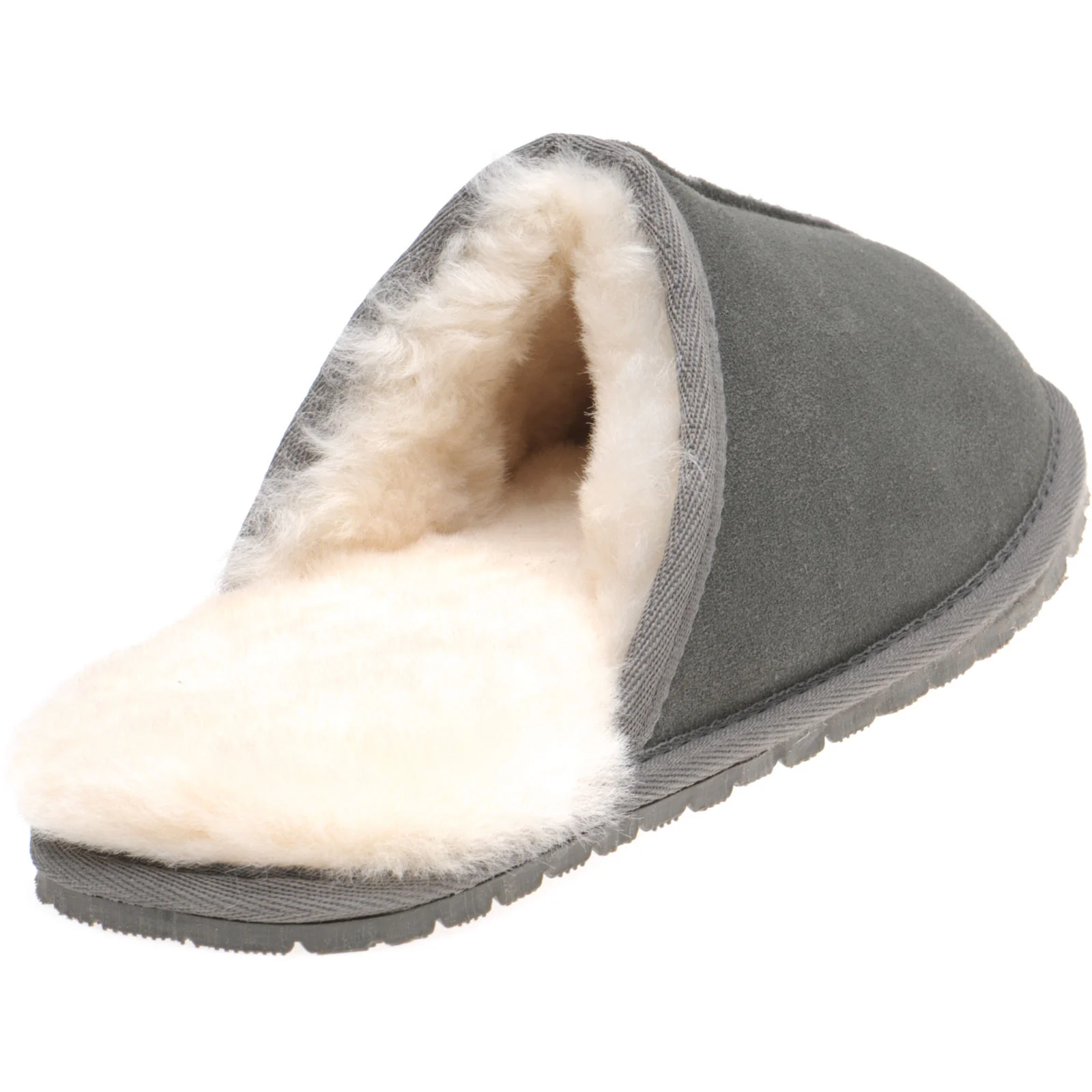 Herring Glen rubber-soled slippers in grey - Image 4
