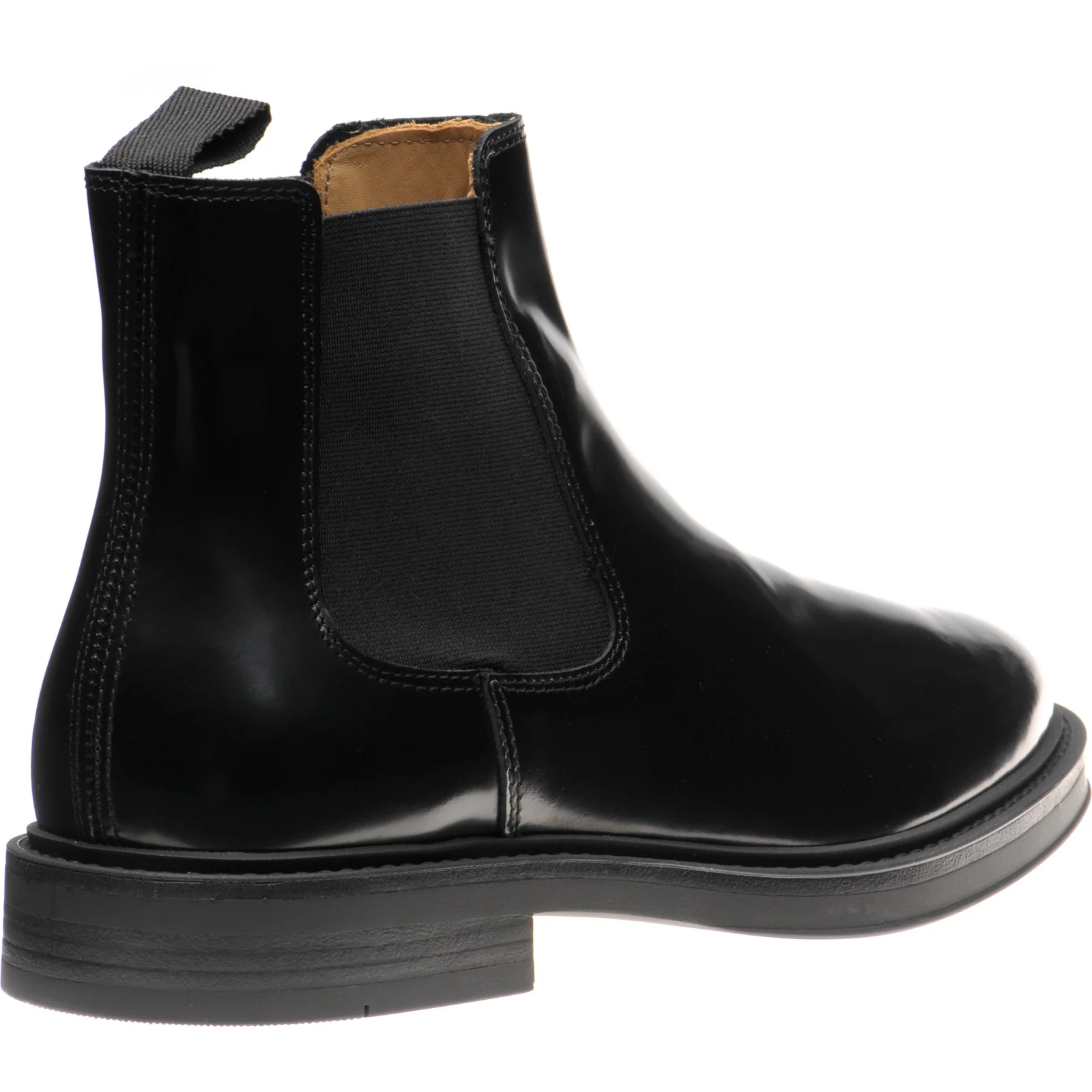 Herring Guards mens rubber-soled Chelsea boots in black polished - Image 4