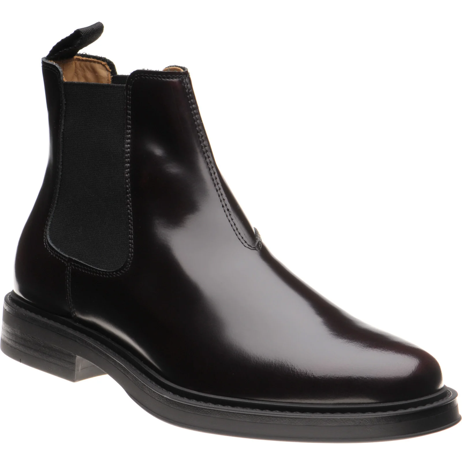 Herring Guards mens rubber-soled Chelsea boots in burgundy polished