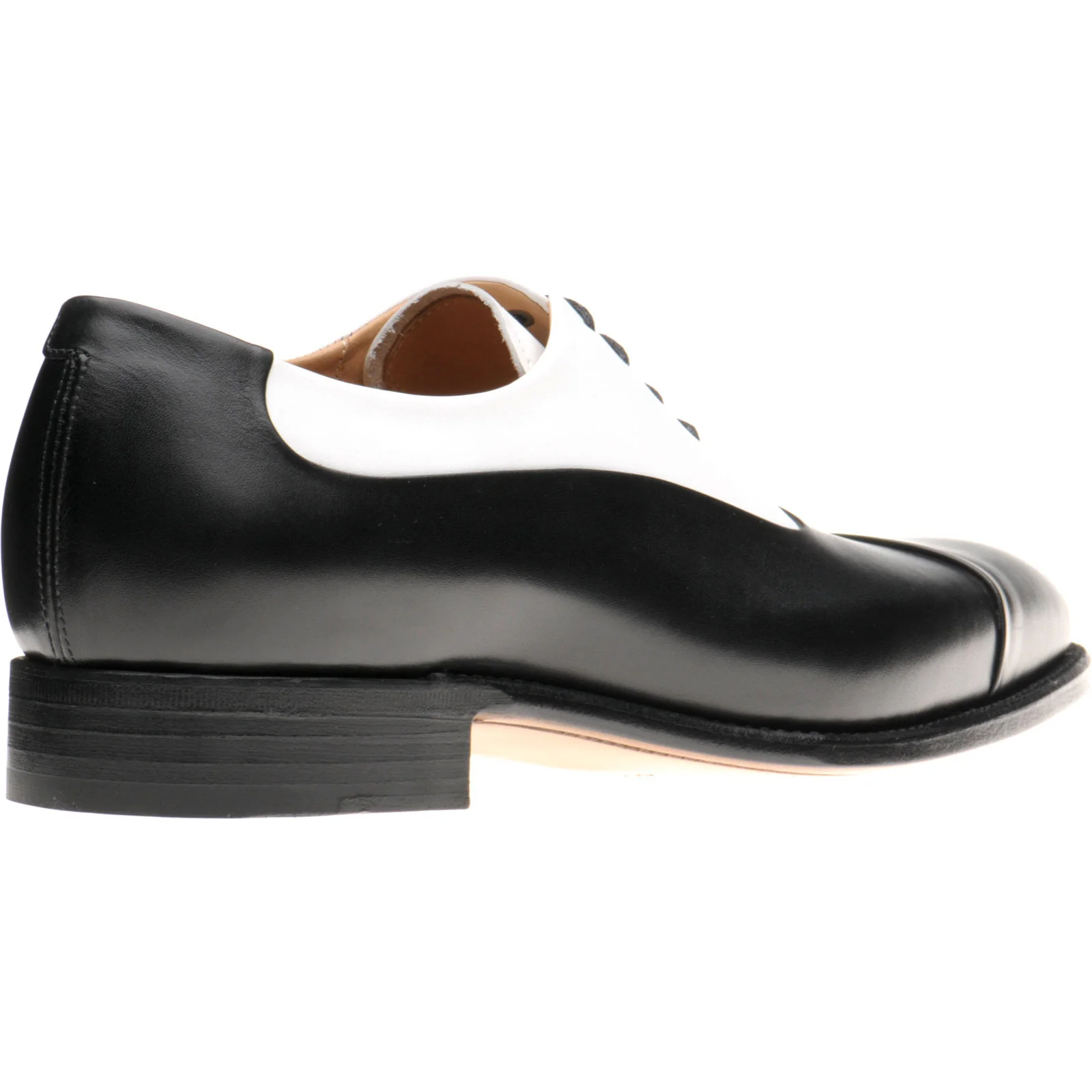 Herring Gusbourne mens two-tone Oxfords in black and white calf - Image 4