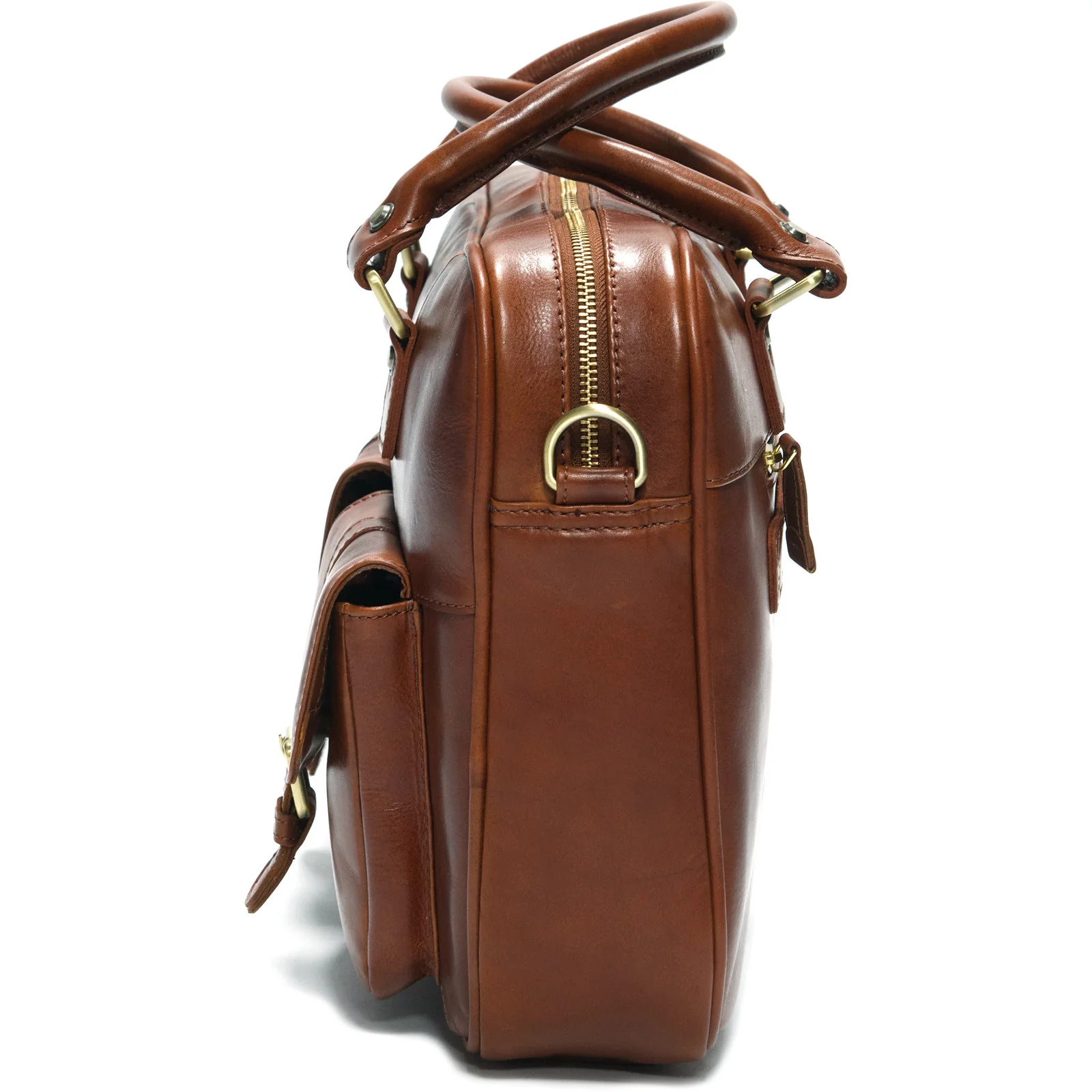 Herring Harlesden Briefcase in dark chestnut - Image 2