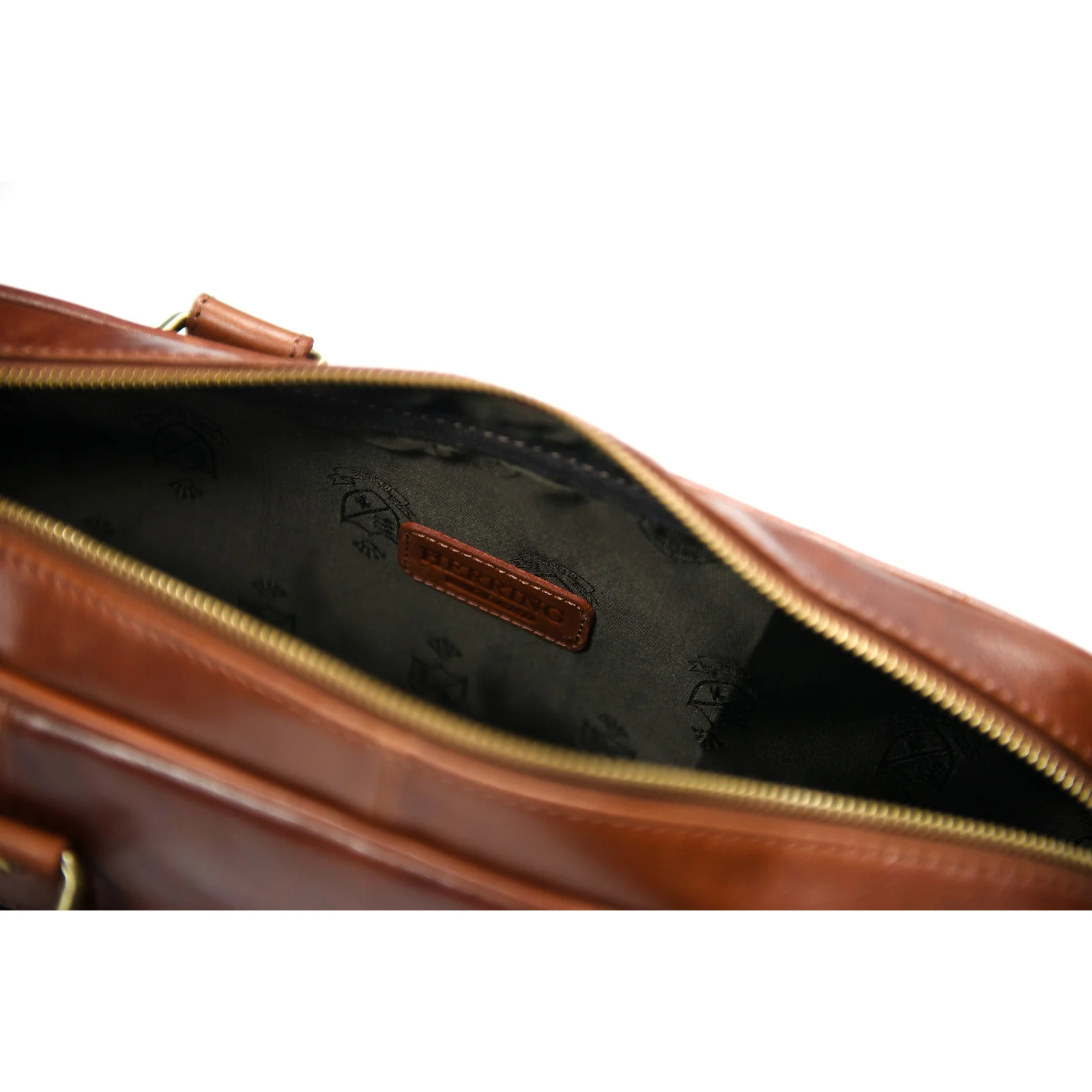 Herring Harlesden Briefcase in dark chestnut - Image 5