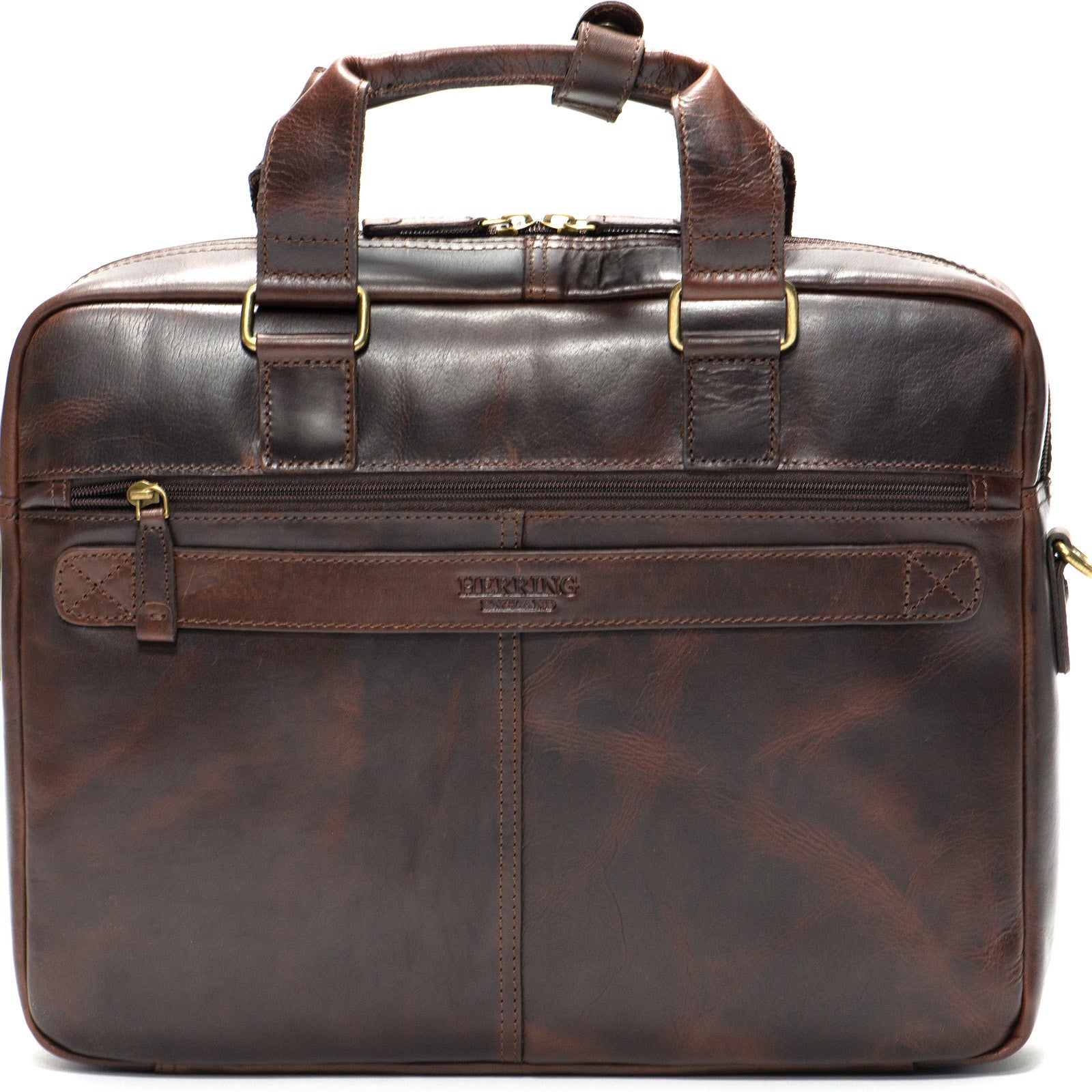 Herring Harwich Briefcase in mahogany grain - Image 3