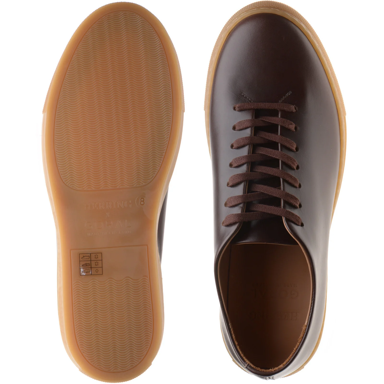Herring Huxley mens rubber-soled in dark brown - Image 3