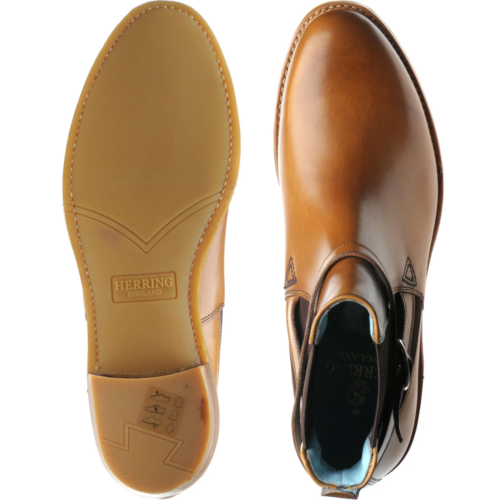 Herring Jodie ladies rubber-soled Chelsea boots in cedar calf with cedar strap - Image 3