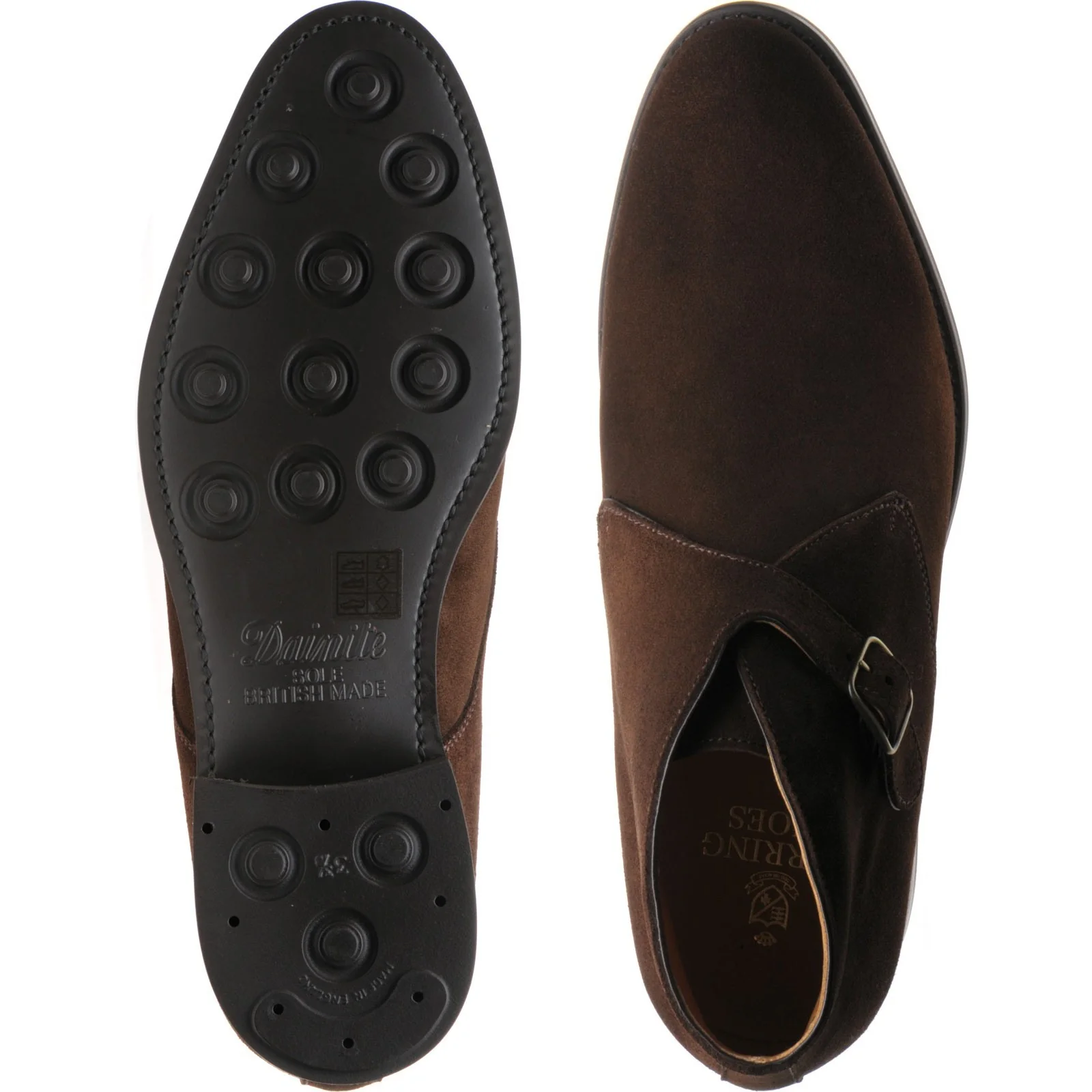 Herring Kingston II mens rubber-soled boots in brown oiled suede - Image 3