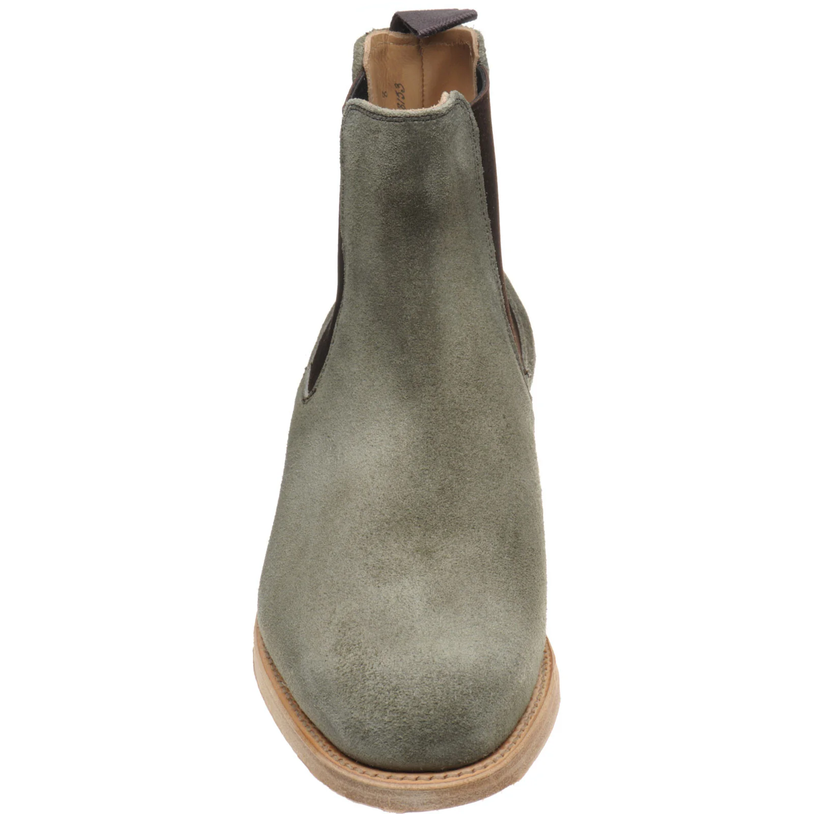 Herring Kirkby mens Chelsea boots in green suede - Image 2