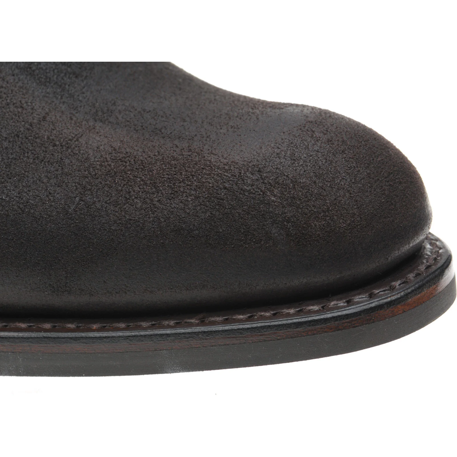 Herring Kirkby R mens rubber-soled Chelsea boots in brown waxy suede - Image 5