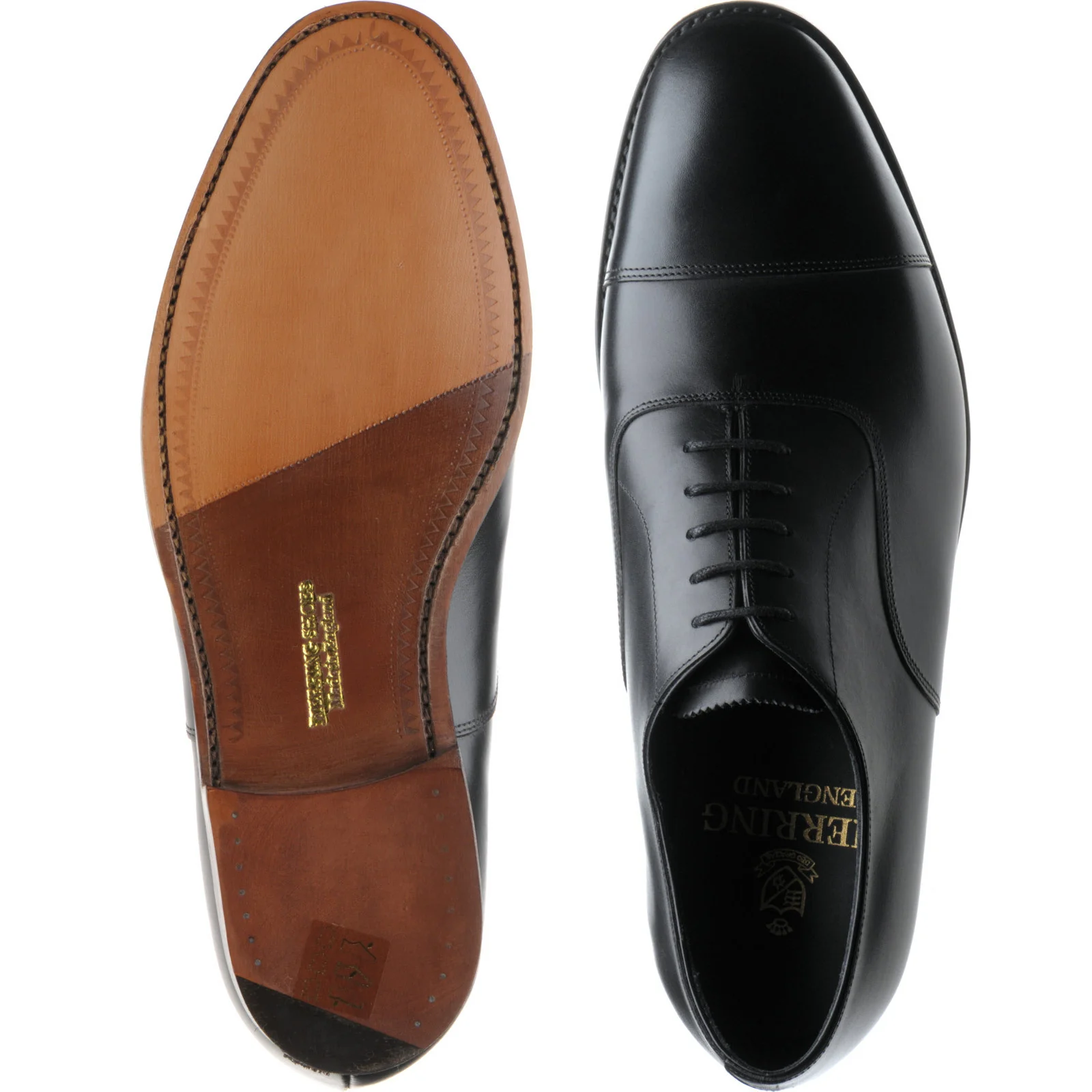 Herring Knightsbridge (Oxford) mens Oxfords in black calf - Image 3