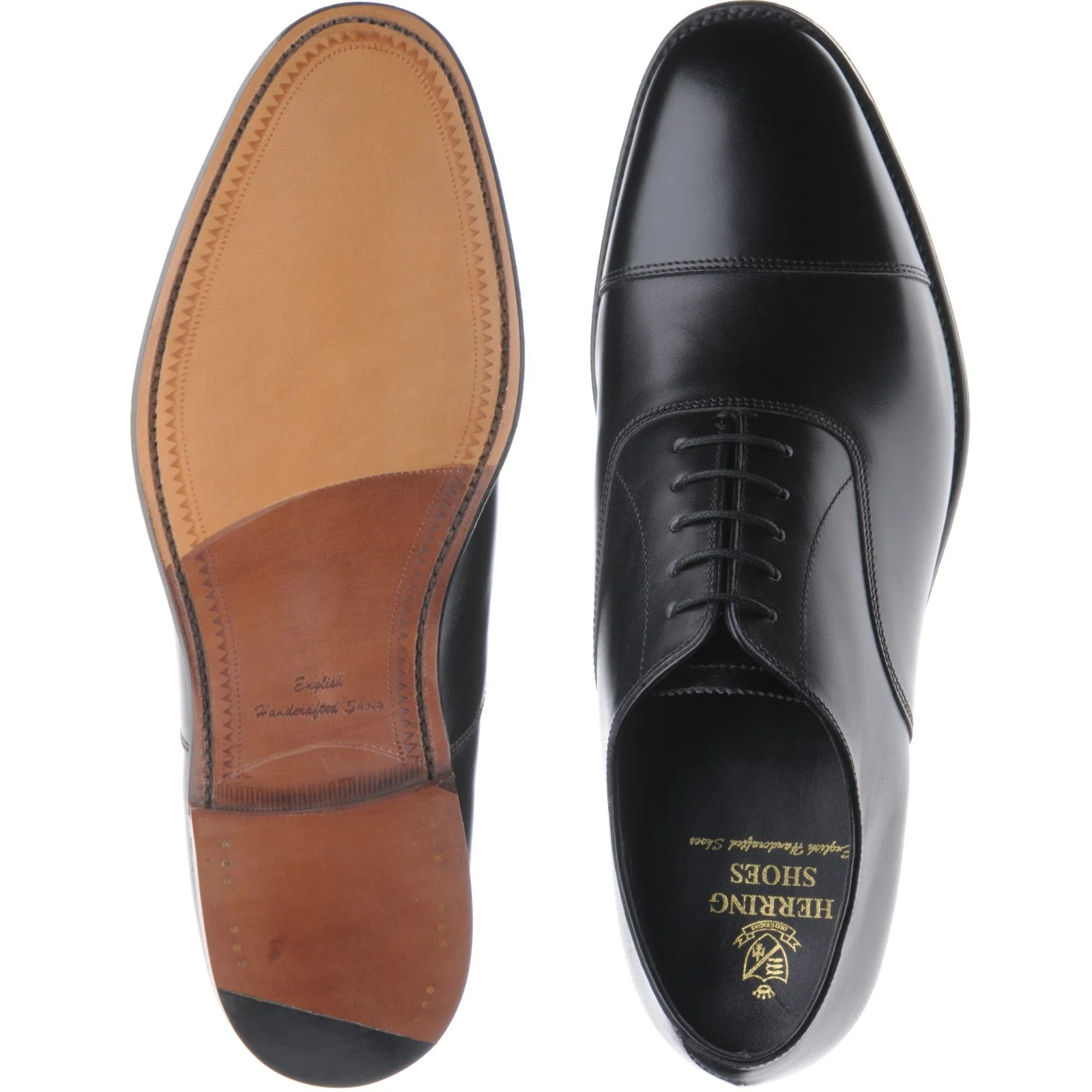 Herring Knightsbridge (Oxford) mens Oxfords in black calf (second) - Image 3