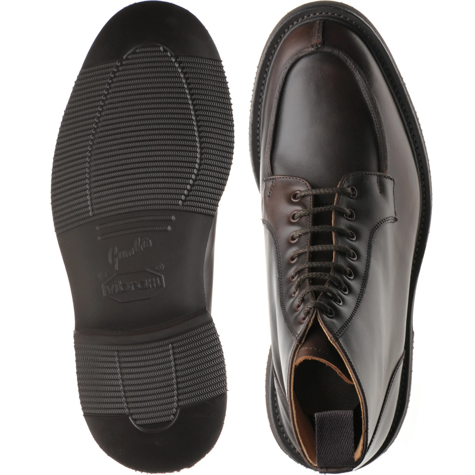 Herring Lawrence II mens rubber-soled boots in dark brown cutter - Image 3