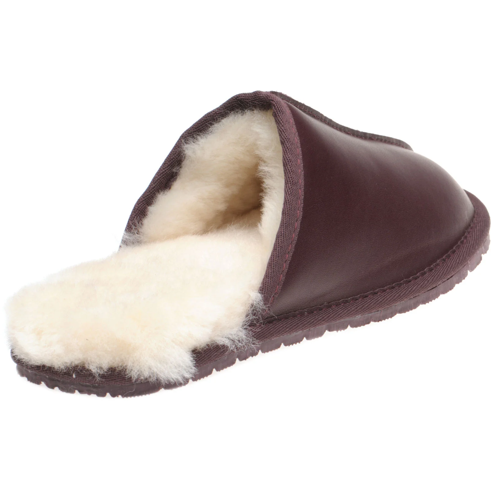 Herring Logan rubber-soled slippers in burgundy - Image 4