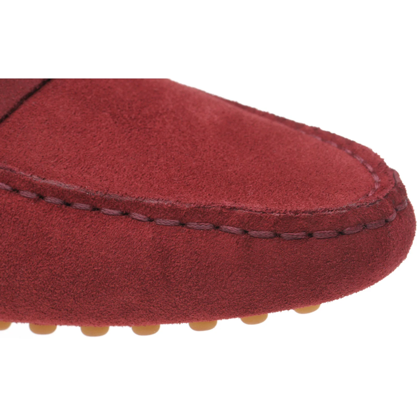 Herring Louisa ladies rubber-soled driving moccasins in burgundy suede - Image 5