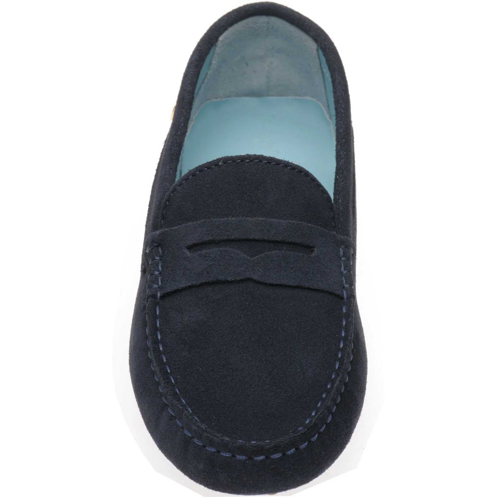 Herring Louisa ladies rubber-soled driving moccasins in navy suede - Image 2