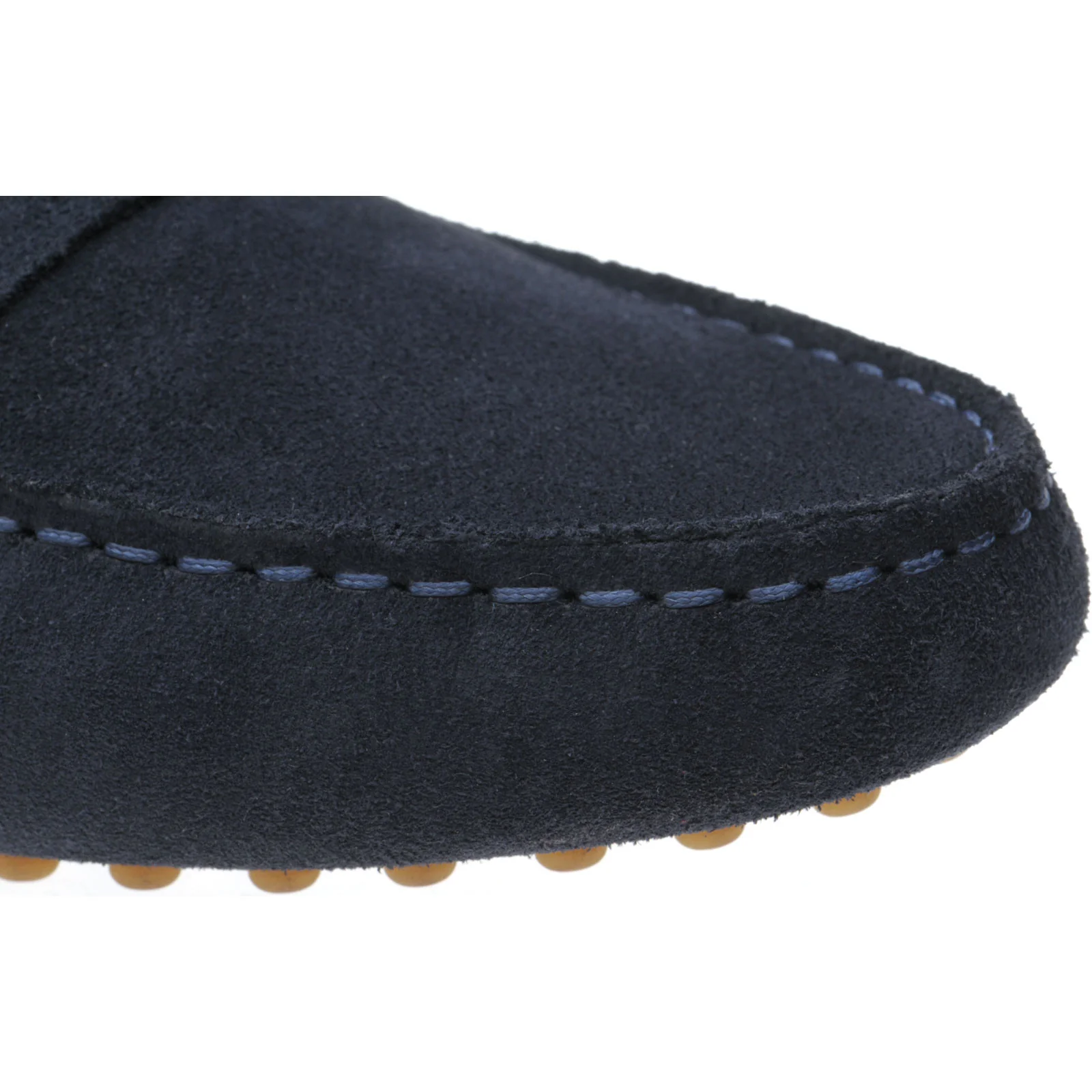 Herring Louisa ladies rubber-soled driving moccasins in navy suede - Image 5