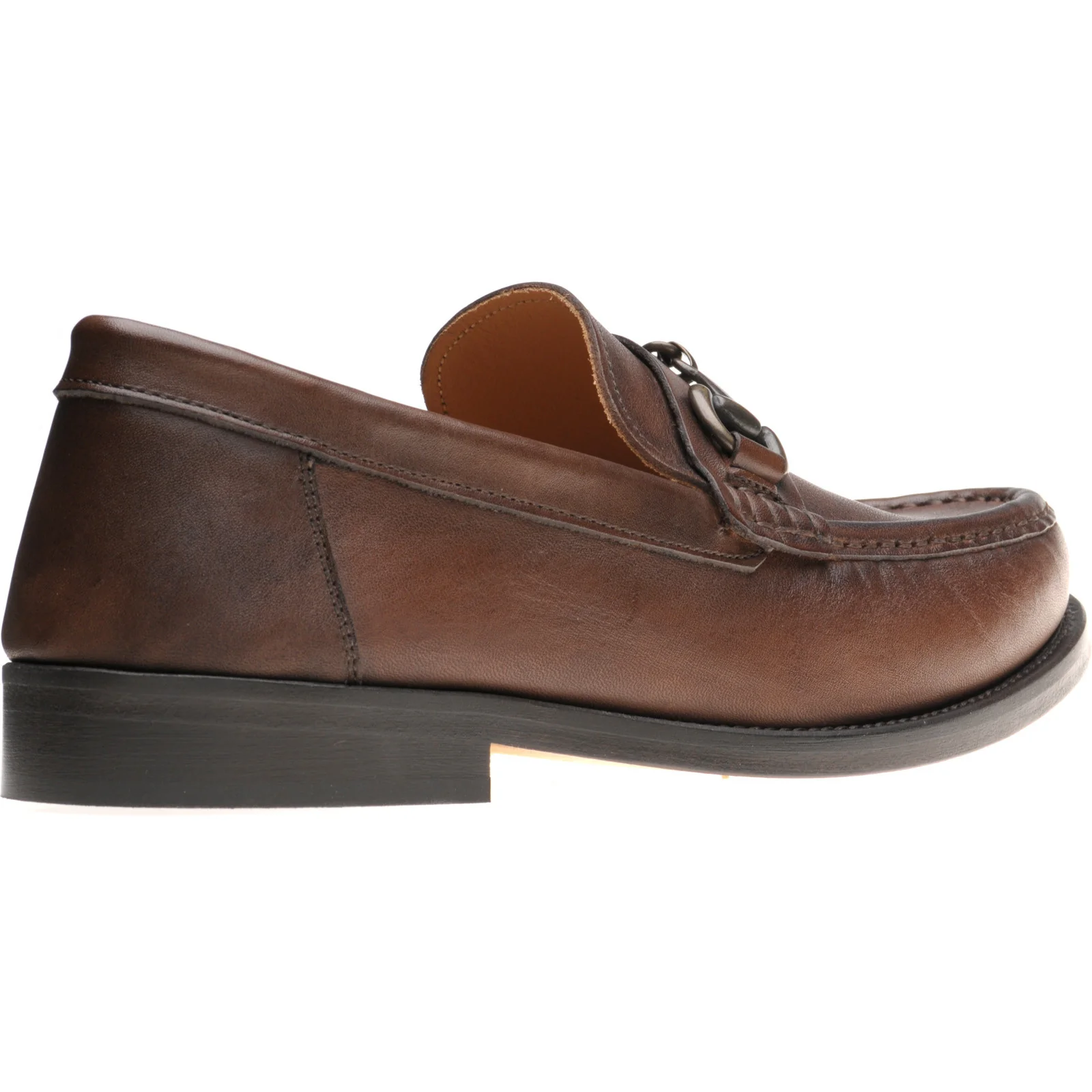 Herring Maestro mens loafers in dark brown calf - Image 4