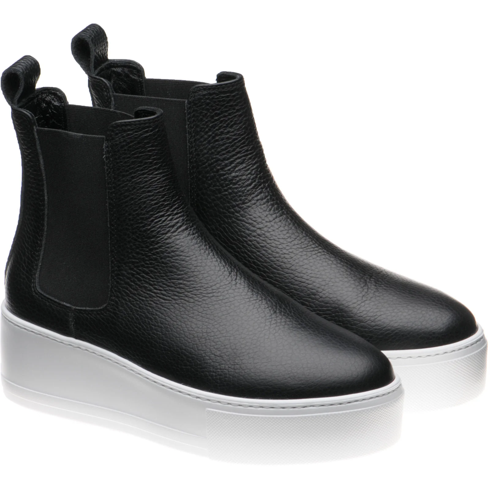 Herring Maggiore ladies rubber-soled Chelsea boots in black grain