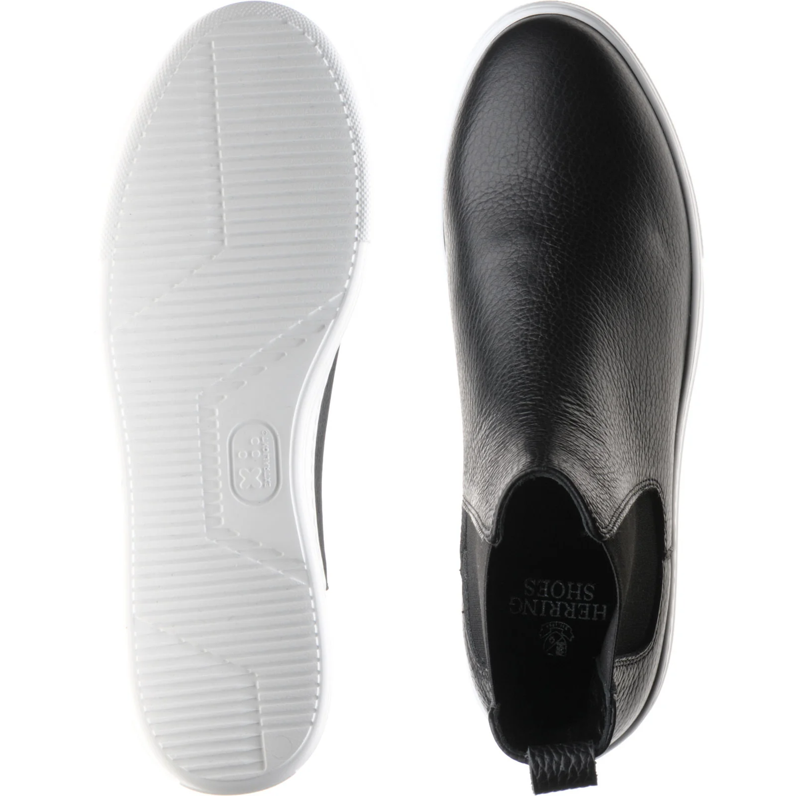 Herring Maggiore ladies rubber-soled Chelsea boots in black grain - Image 3