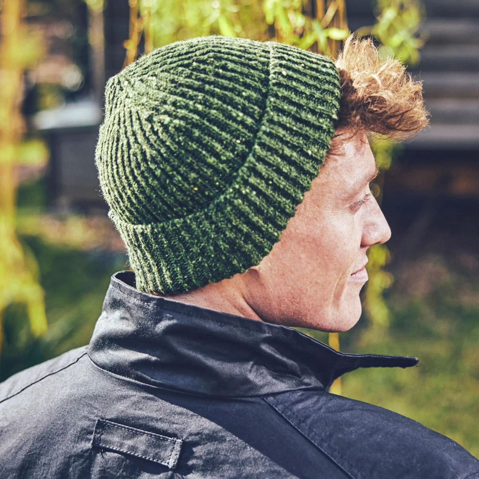 Herring Malin Beanie Hat in seaweed - Image 2