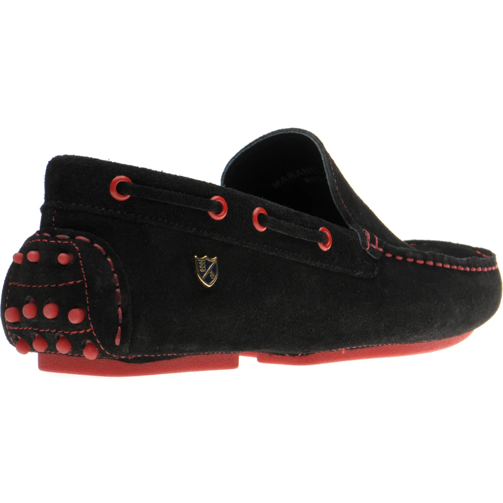 Herring Maranello II mens rubber-soled driving moccasins in black suede - Image 4
