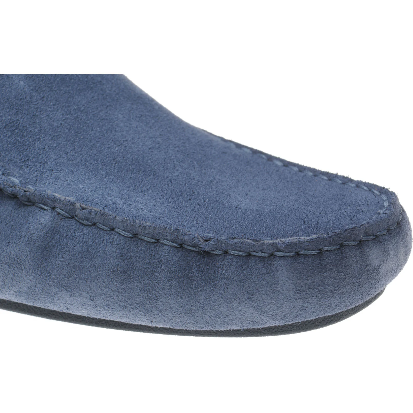 Herring Maranello II mens rubber-soled driving moccasins in blue suede - Image 5