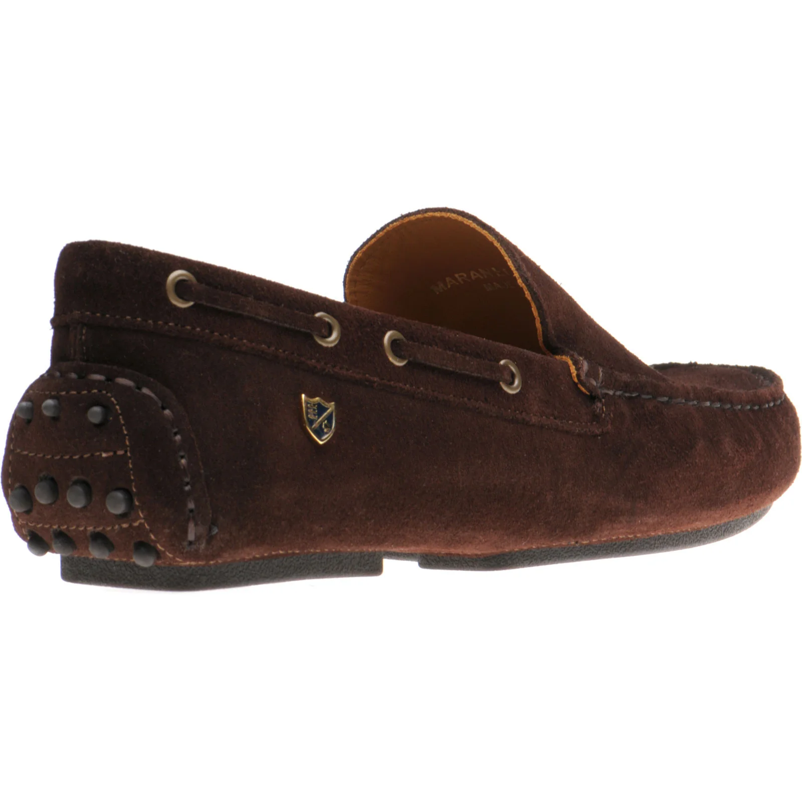 Herring Maranello II mens rubber-soled driving moccasins in brown suede - Image 4