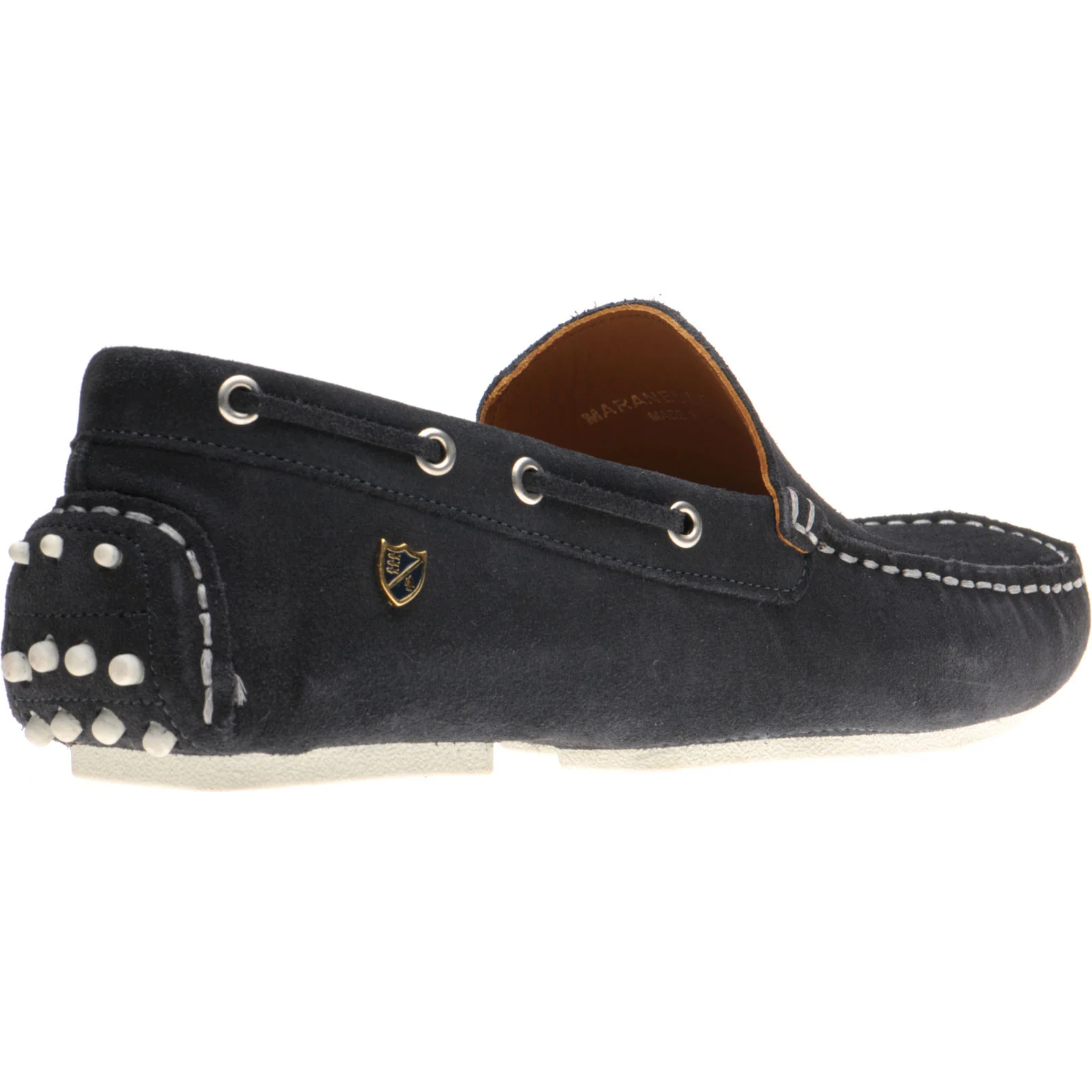 Herring Maranello II mens rubber-soled driving moccasins in navy suede - Image 4
