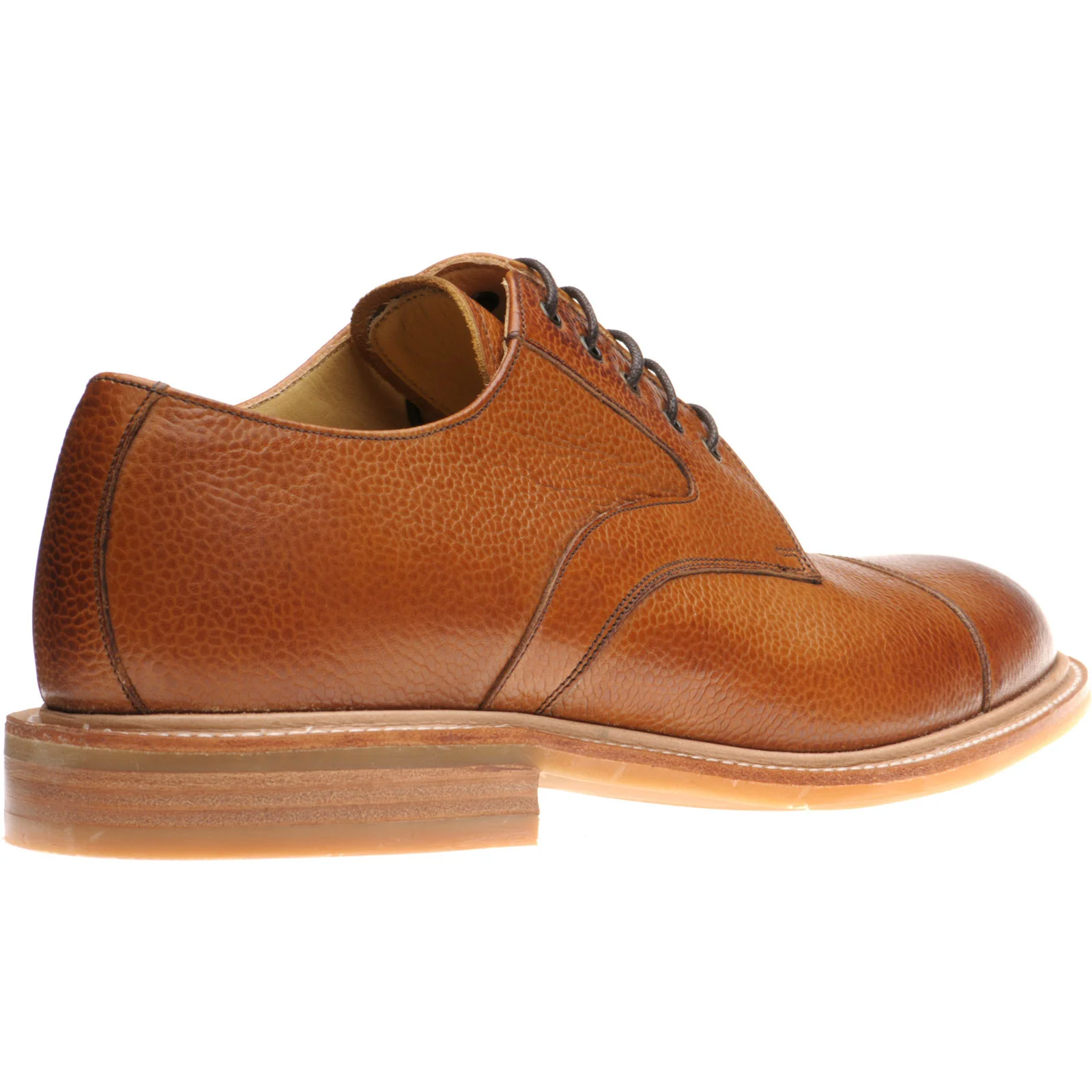 Herring Marlborough mens rubber-soled Derby shoes in cedar grain - Image 4