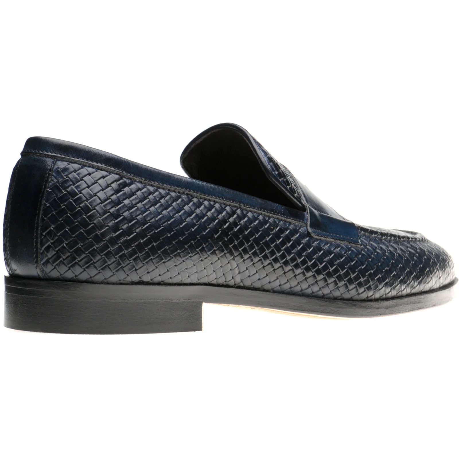 Herring Marmi mens loafers in navy calf (second) - Image 4