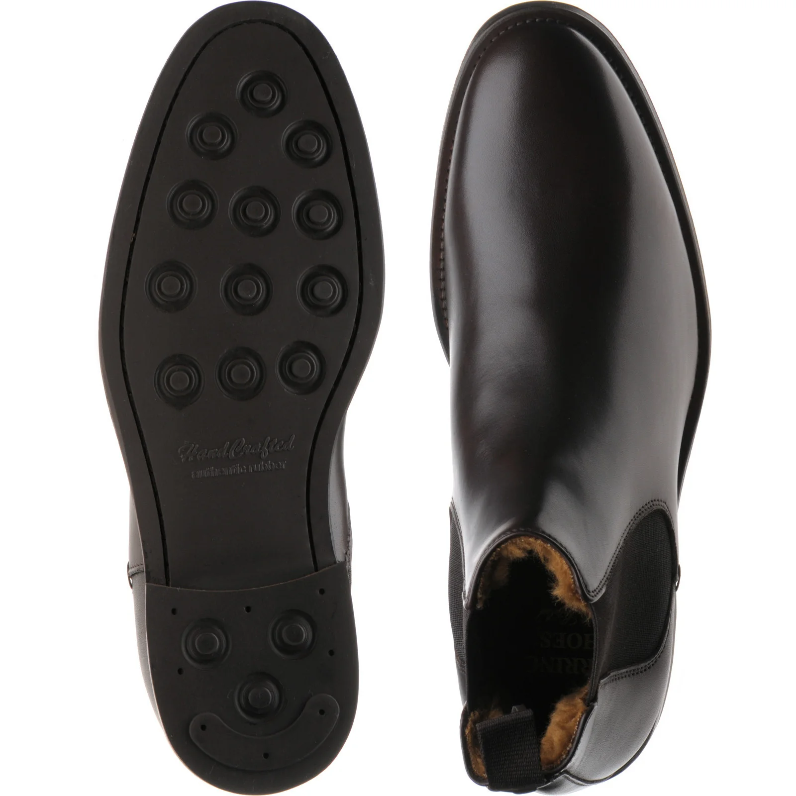 Herring Matterhorn mens rubber-soled Chelsea boots in dark brown calf - Image 3