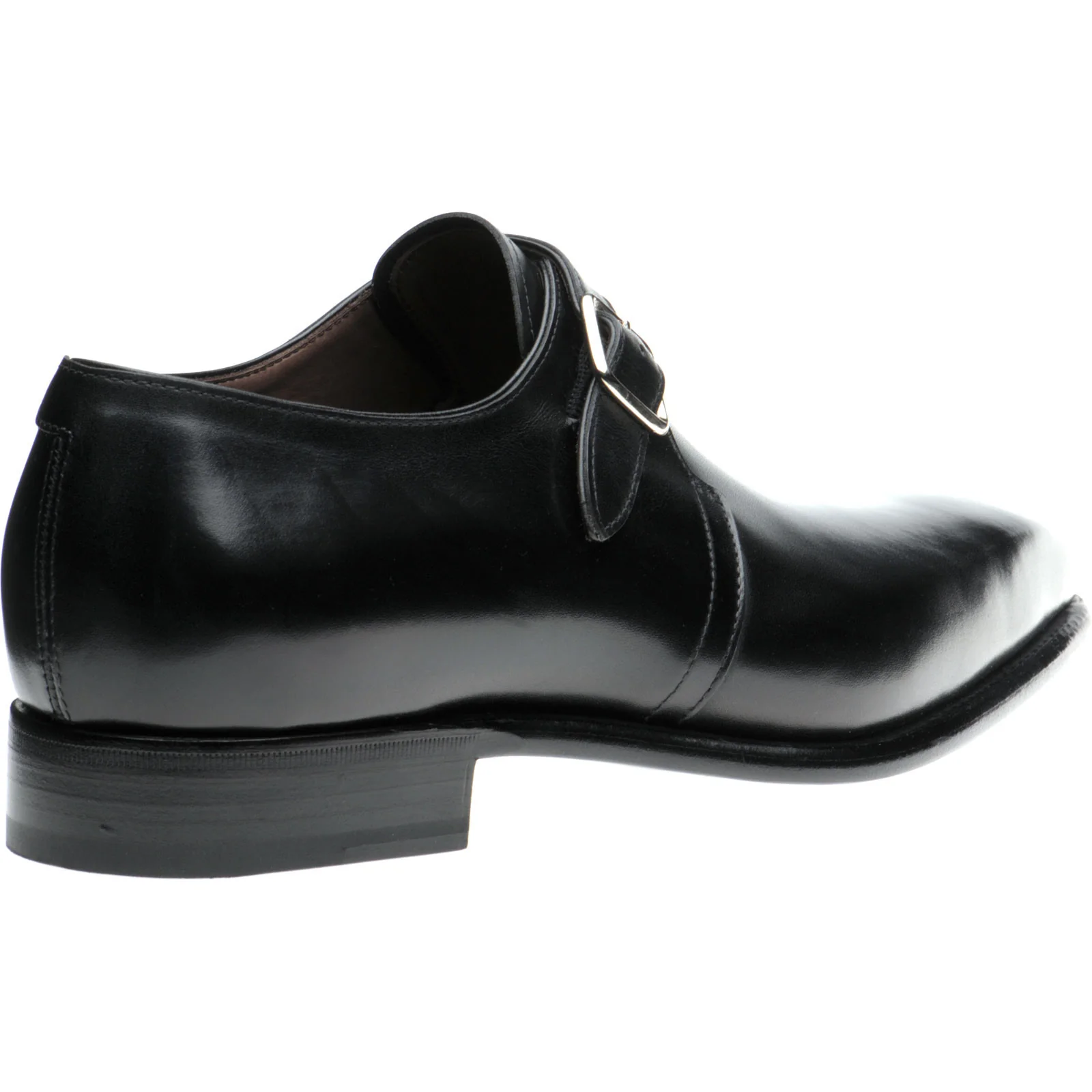 Herring Monkwell mens monk shoes in black calf - Image 4