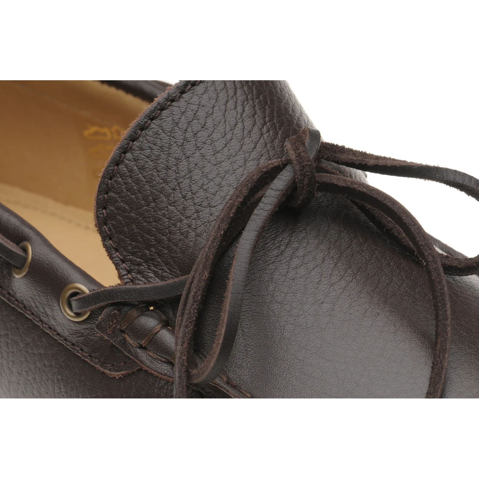 Herring Monza mens rubber-soled driving moccasins in brown grain - Image 5