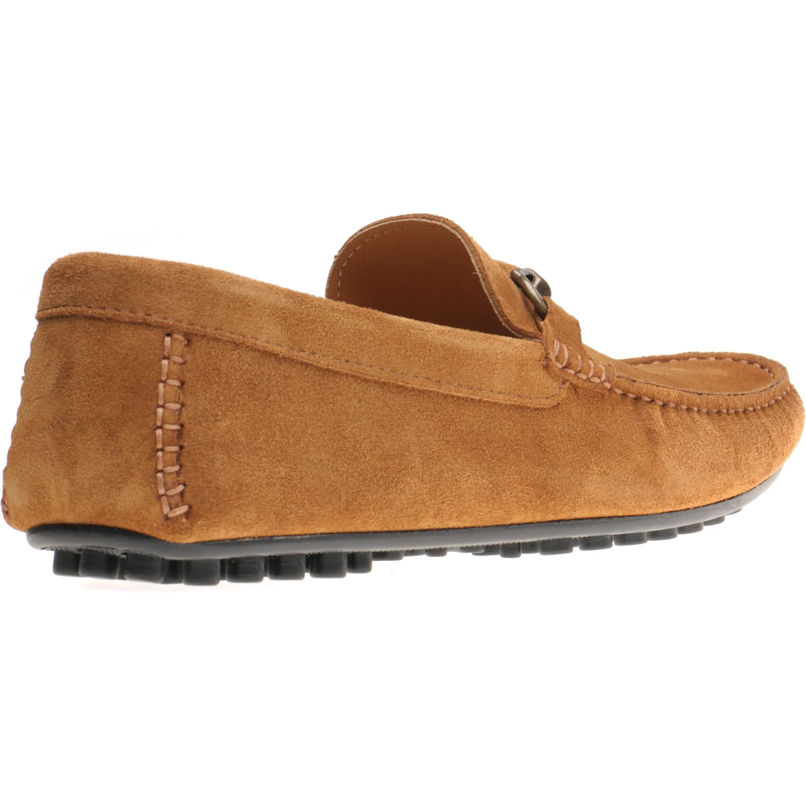 Herring Mugello mens rubber-soled driving moccasins in tan suede - Image 4