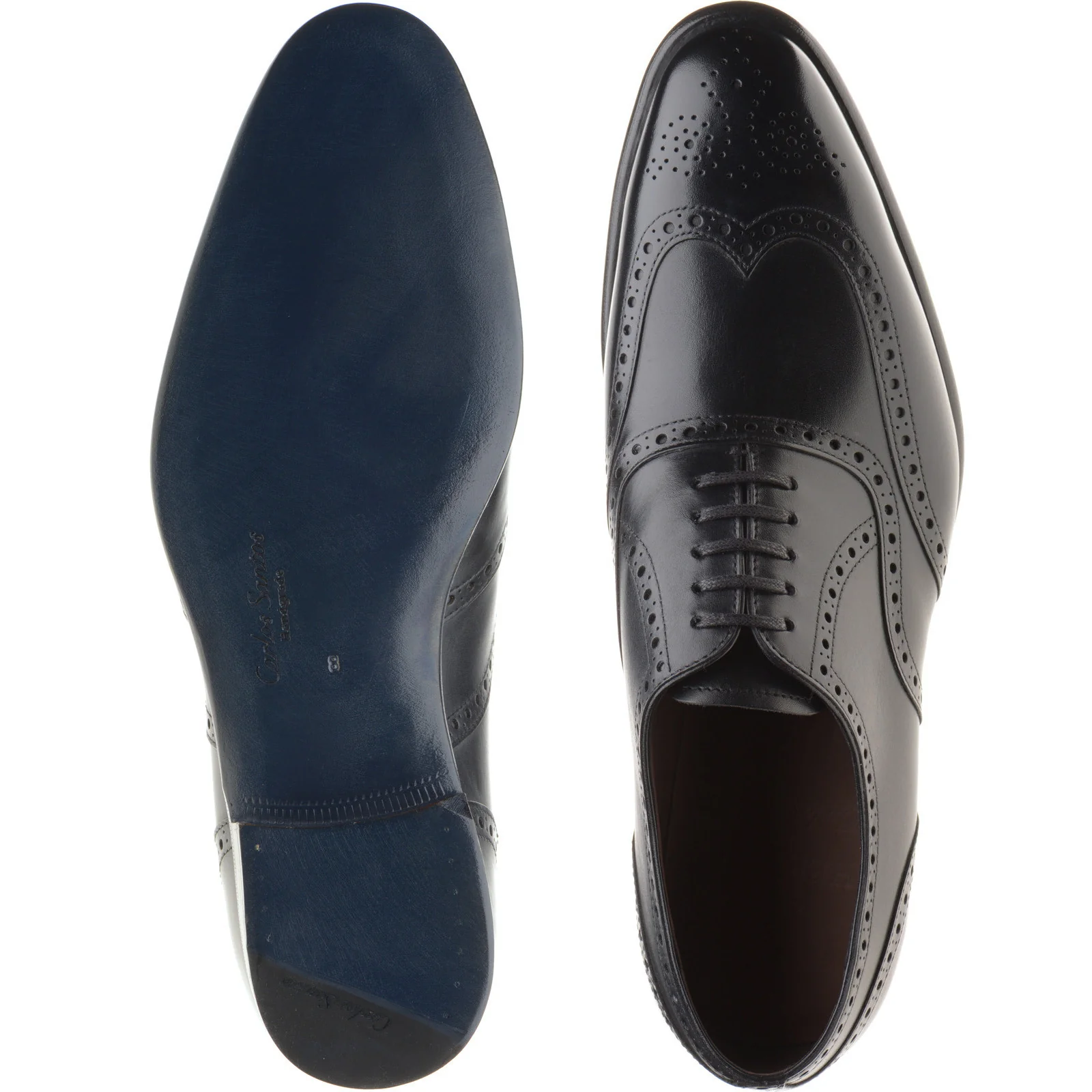 Herring Munster II mens brogues in black calf - Image 3