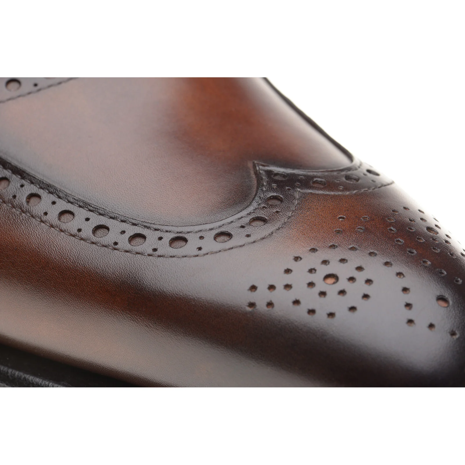 Herring Munster II mens brogues in rosewood calf - Image 5