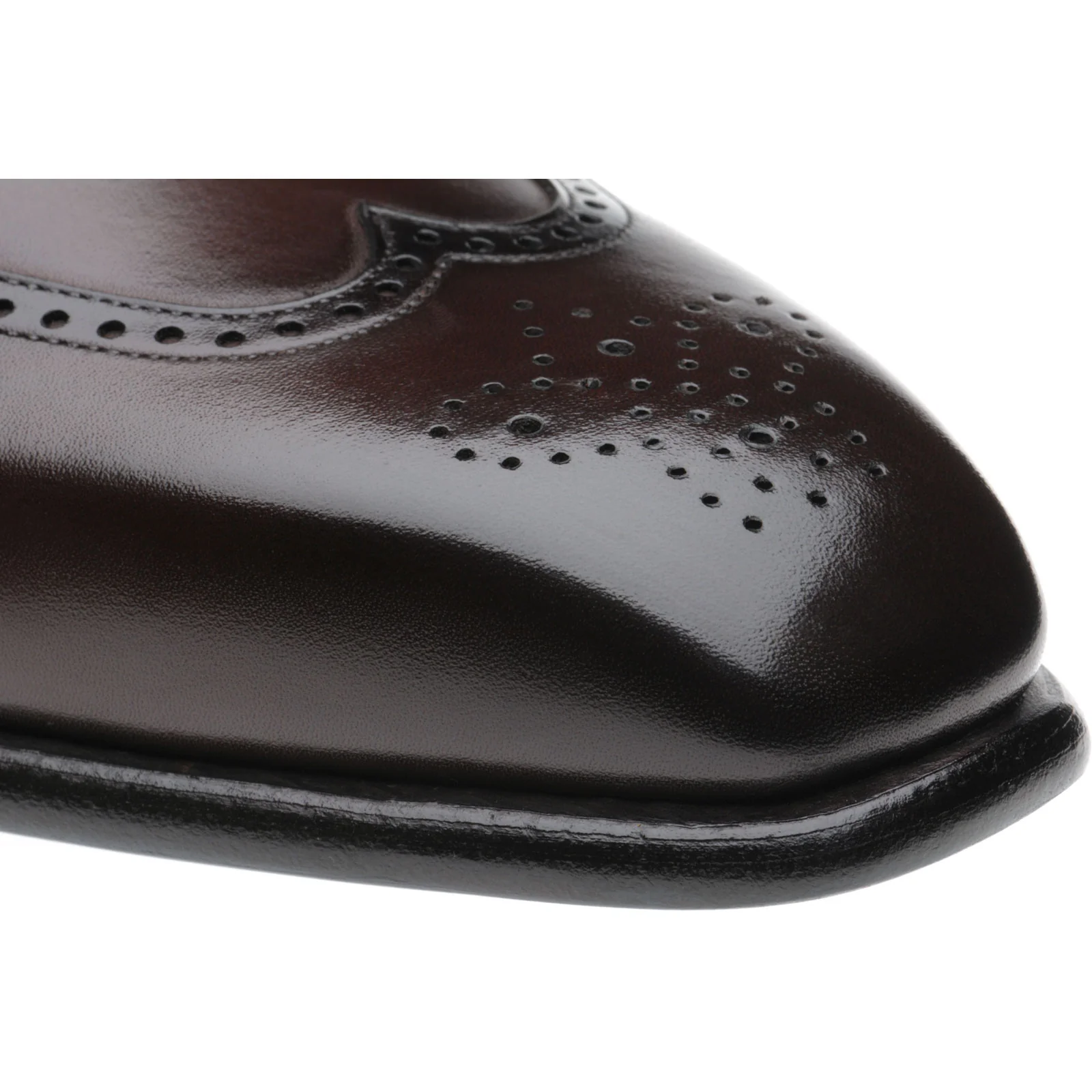 Herring Munster mens brogues in dark brown calf - Image 5