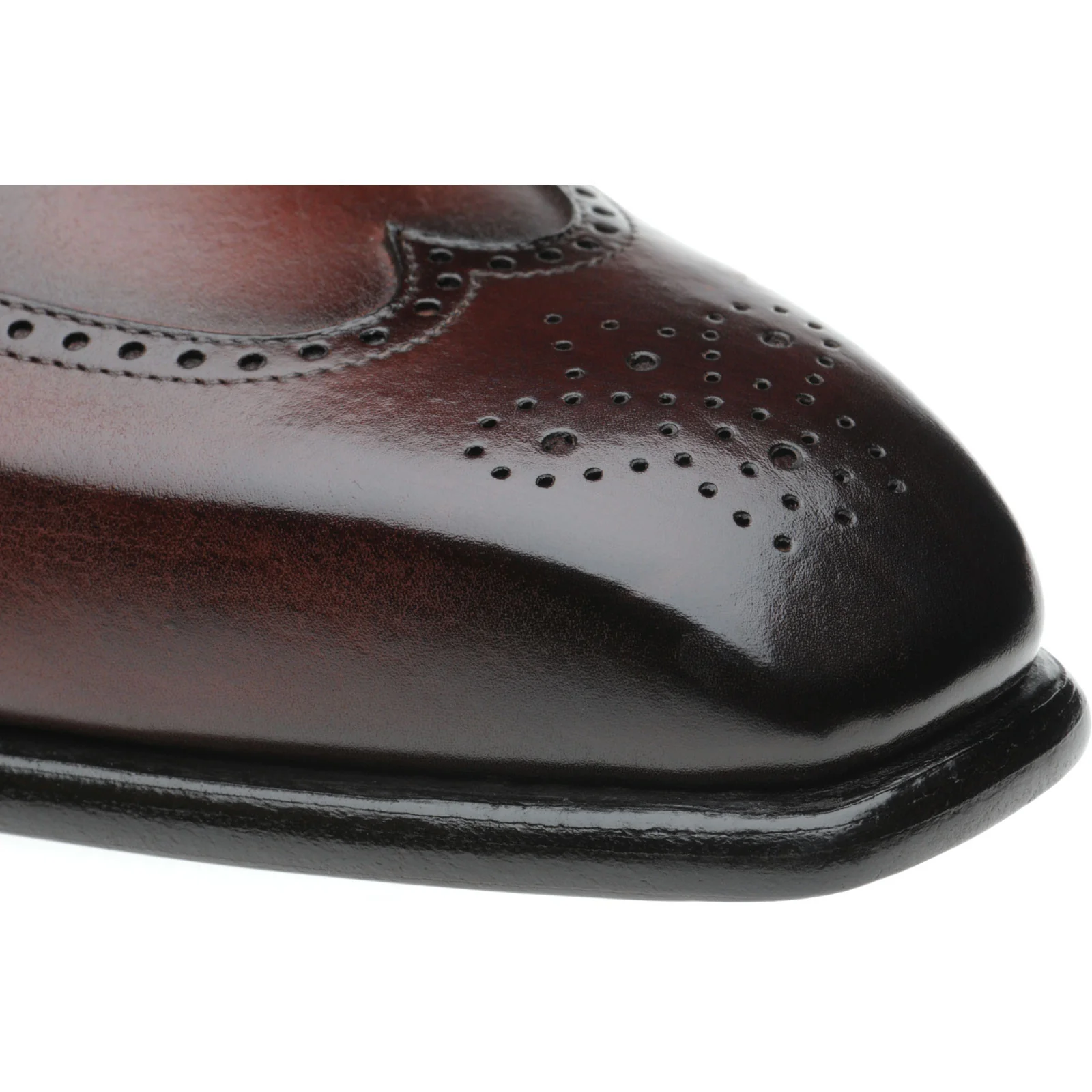Herring Munster mens brogues in rosewood calf - Image 5