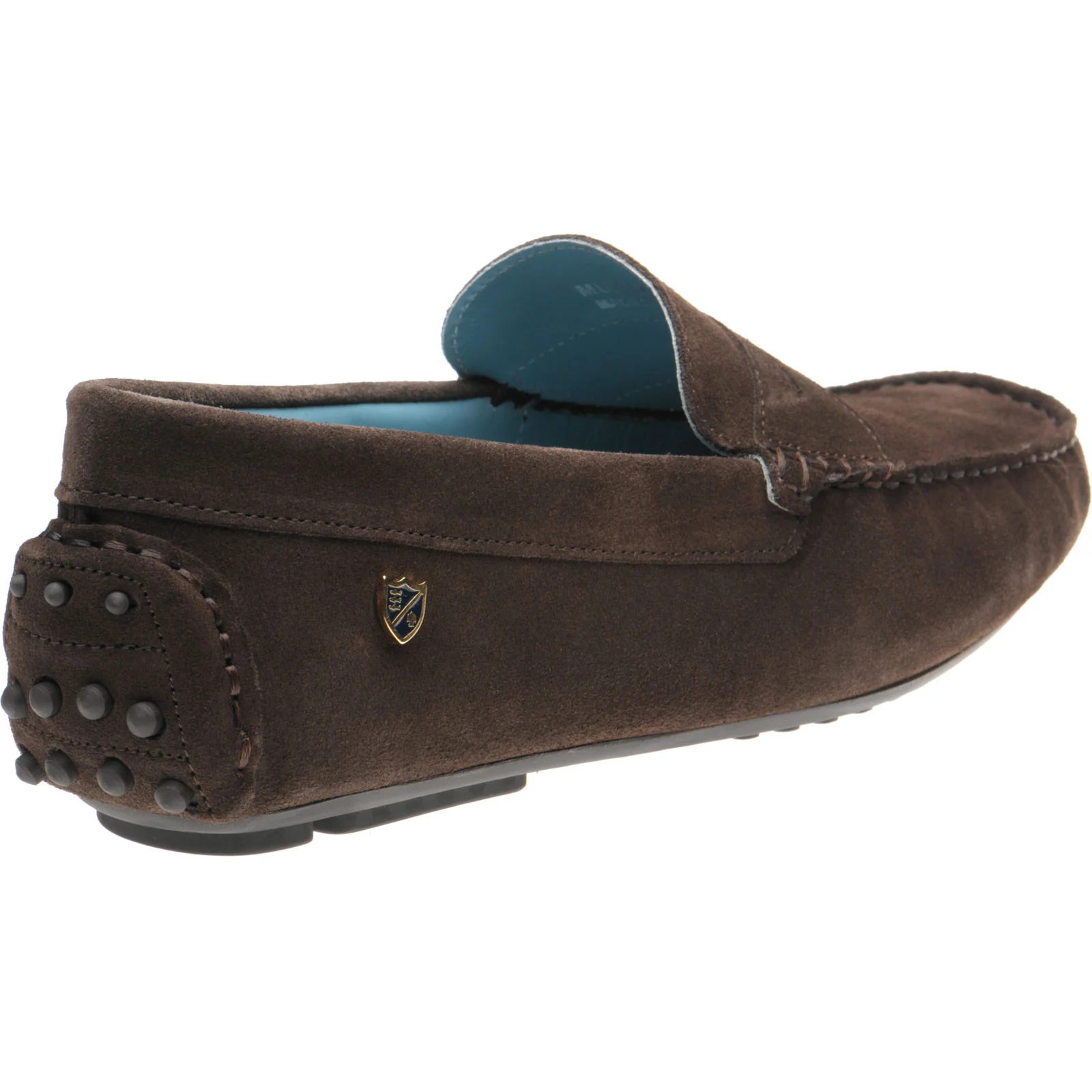 Herring Murlo II mens rubber-soled driving moccasins in chocolate suede - Image 4