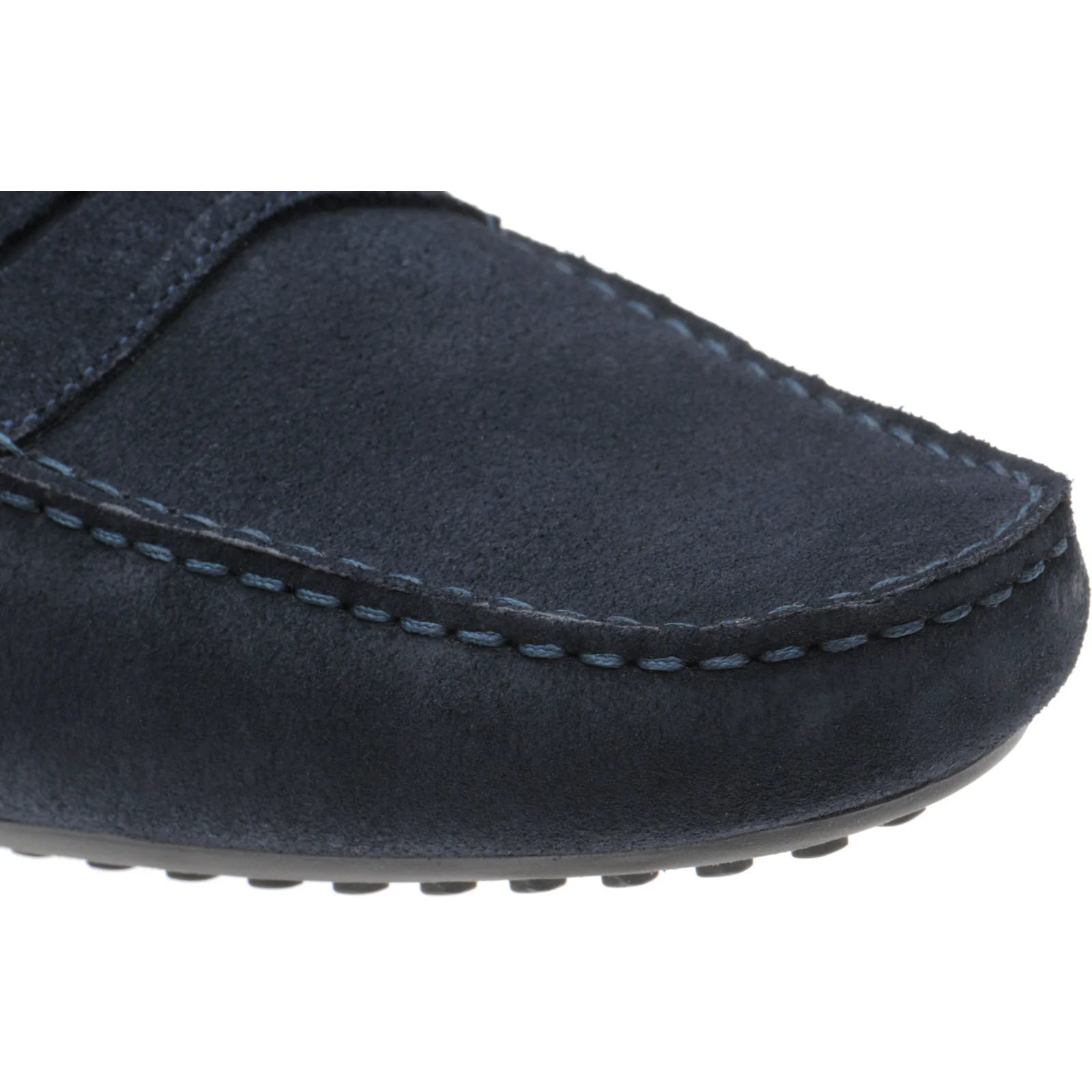 Herring Murlo II mens rubber-soled driving moccasins in navy suede - Image 5