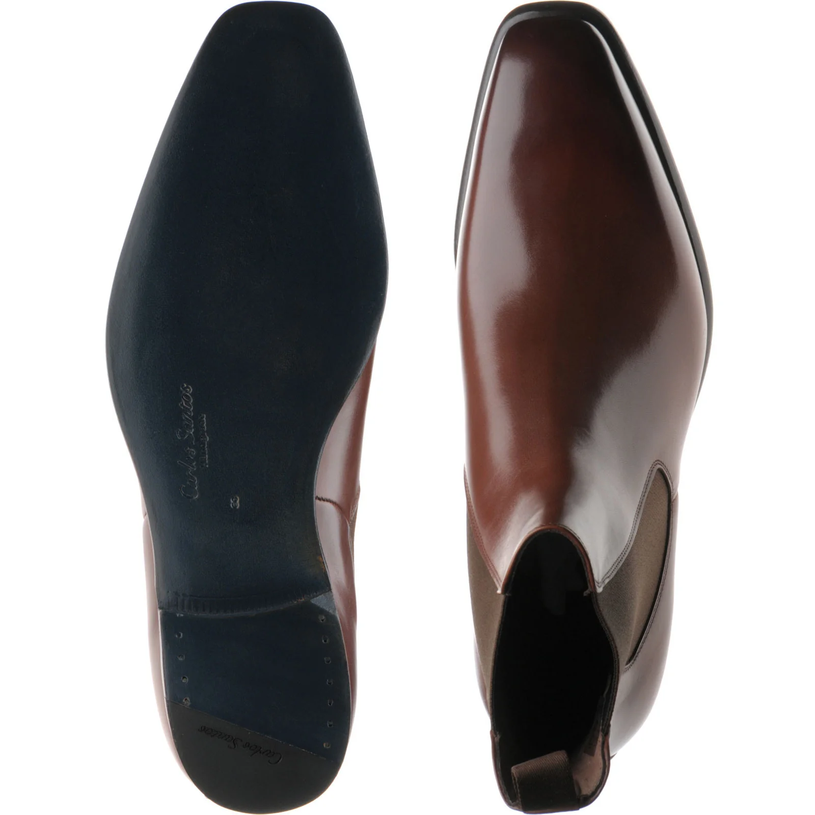 Herring Muswell mens Chelsea boots in dark brown calf - Image 3