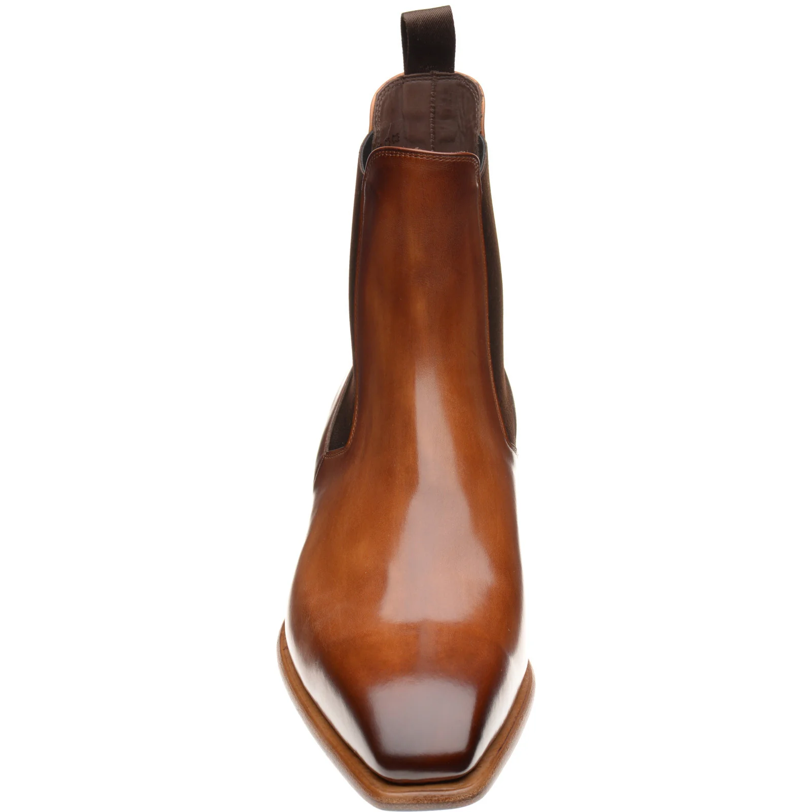 Herring Muswell mens Chelsea boots in tan calf - Image 2