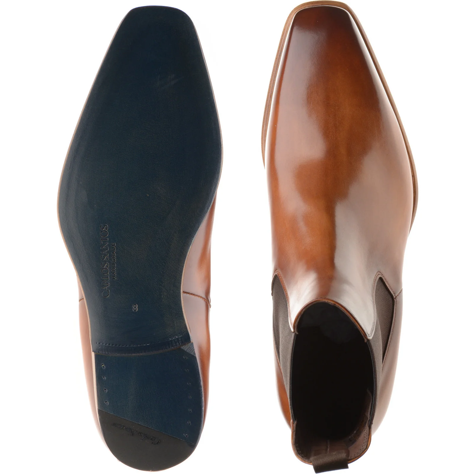 Herring Muswell mens Chelsea boots in tan calf - Image 3