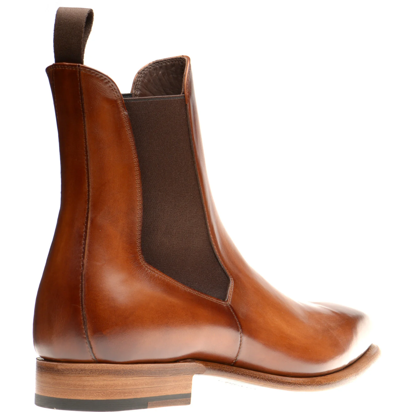 Herring Muswell mens Chelsea boots in tan calf - Image 4