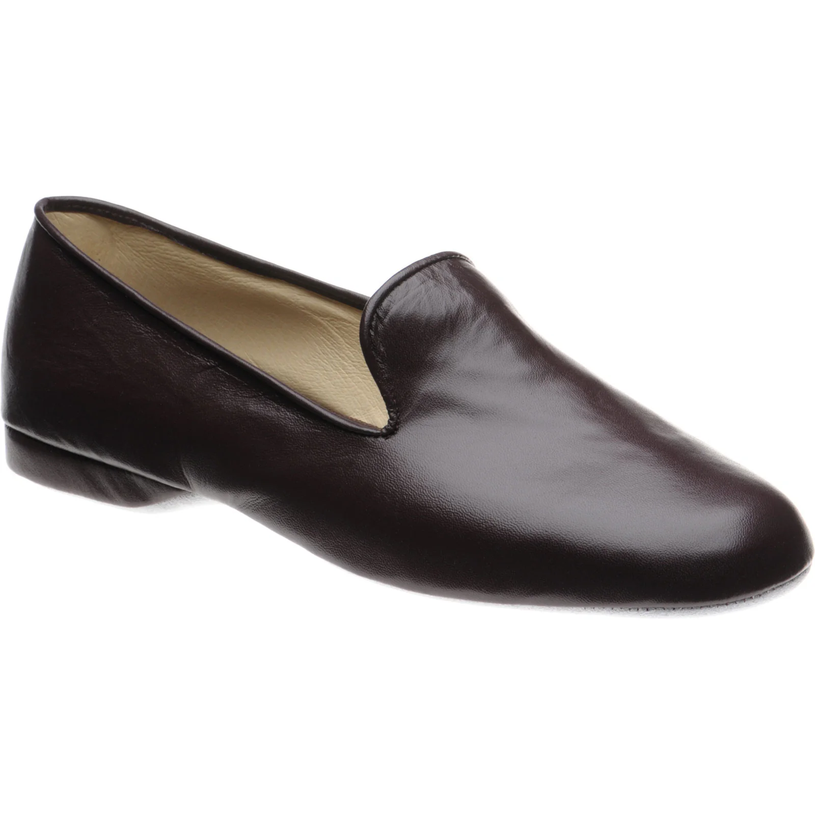 Herring Noble mens slippers in burgundy deerskin