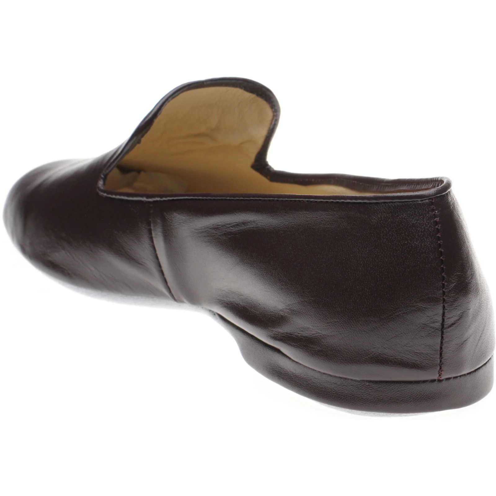 Herring Noble mens slippers in burgundy deerskin - Image 4