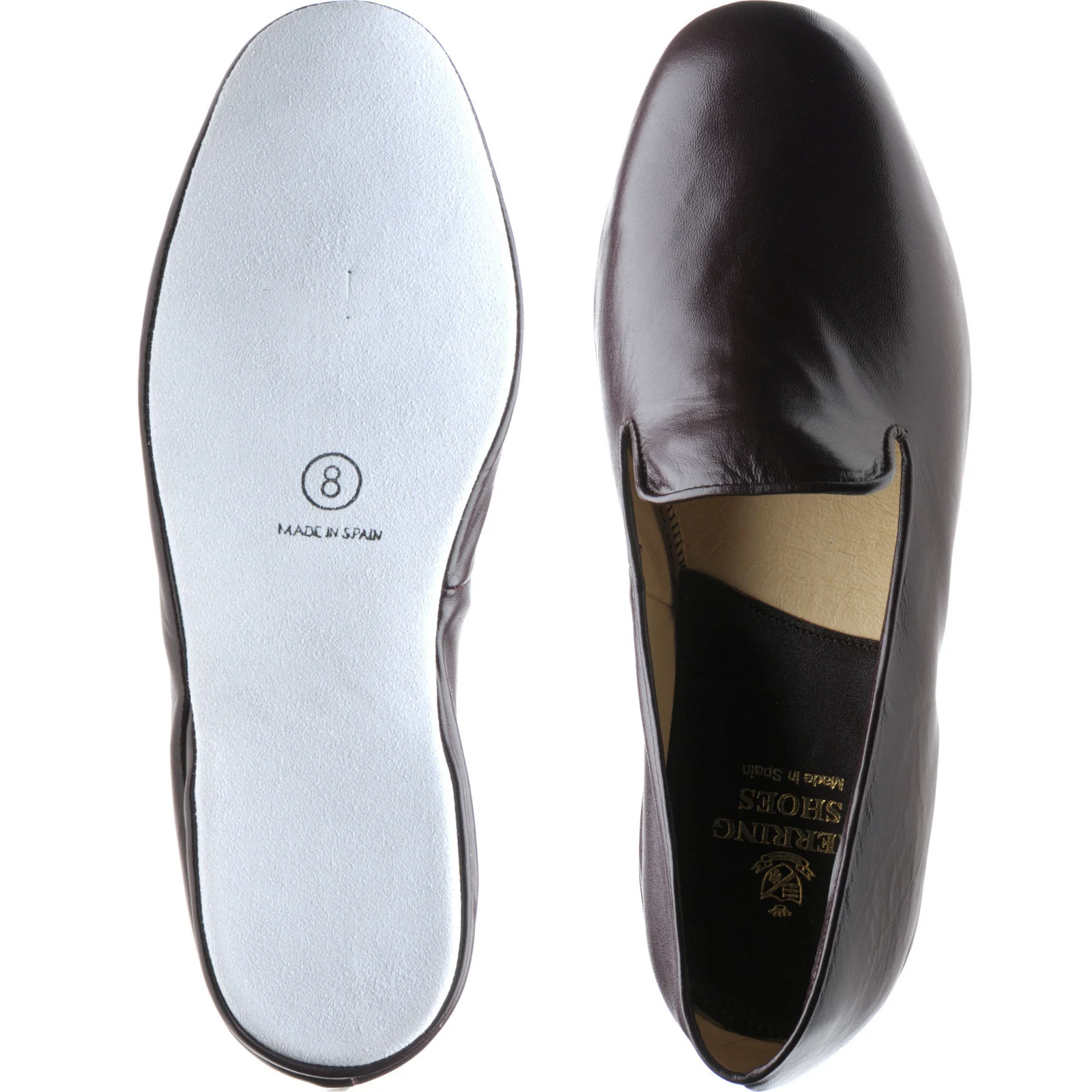 Herring Noble mens slippers in burgundy deerskin (second) - Image 3