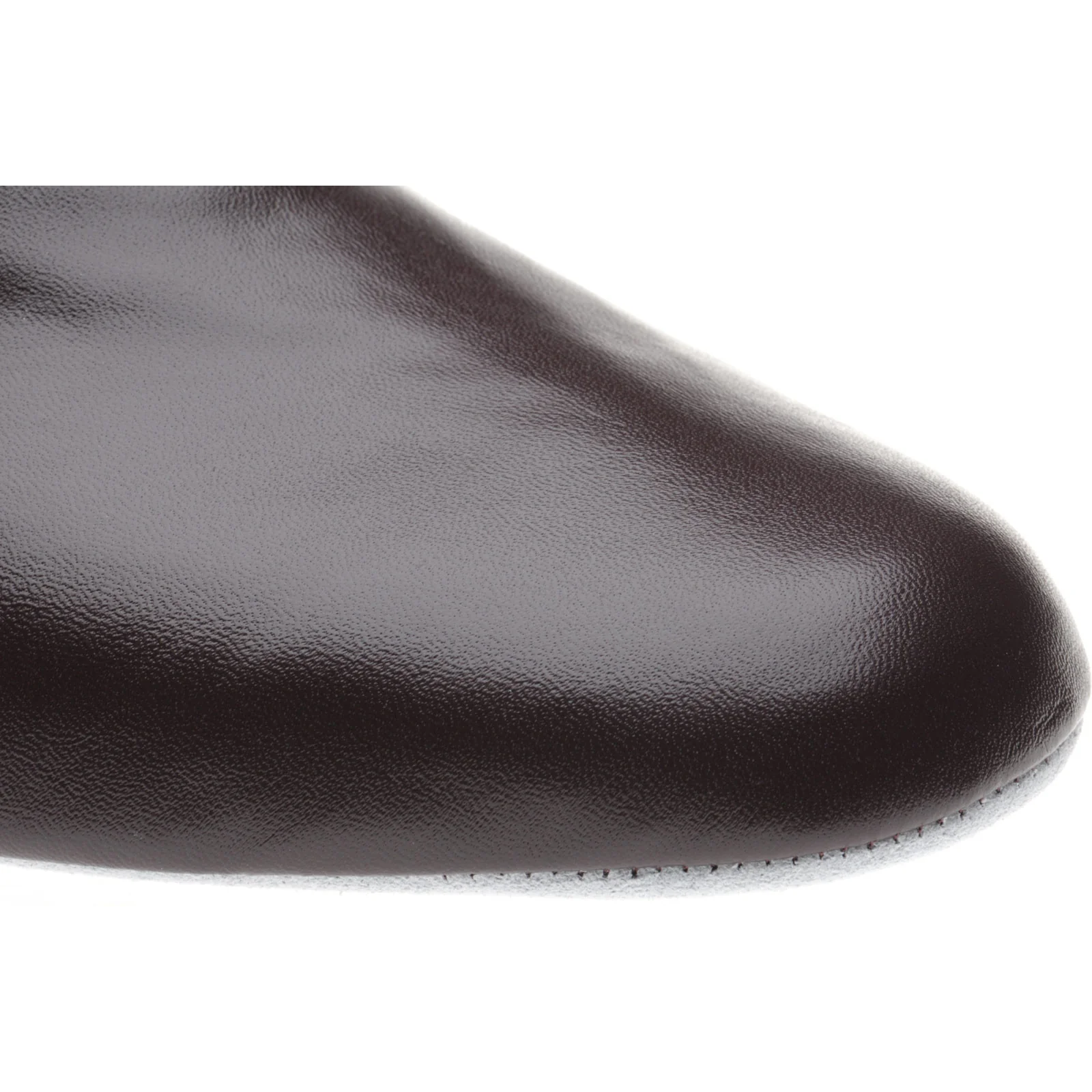 Herring Noble mens slippers in burgundy deerskin (second) - Image 5