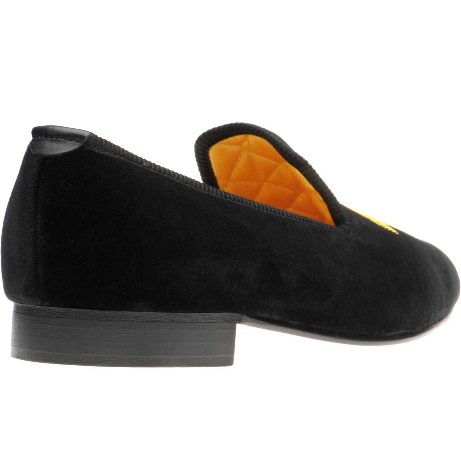 Herring Ohene mens house shoes in black velvet - Image 4