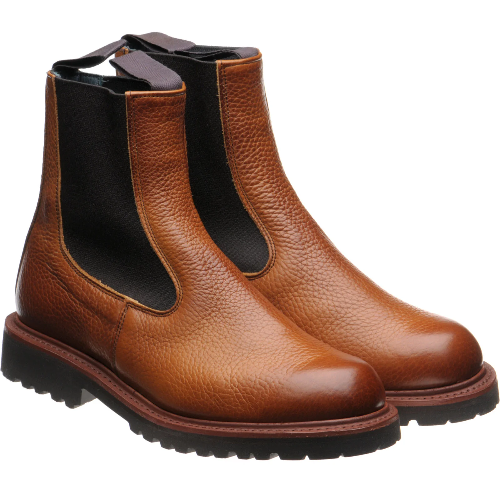 Herring Paula ladies rubber-soled Chelsea boots in marron muflone calf